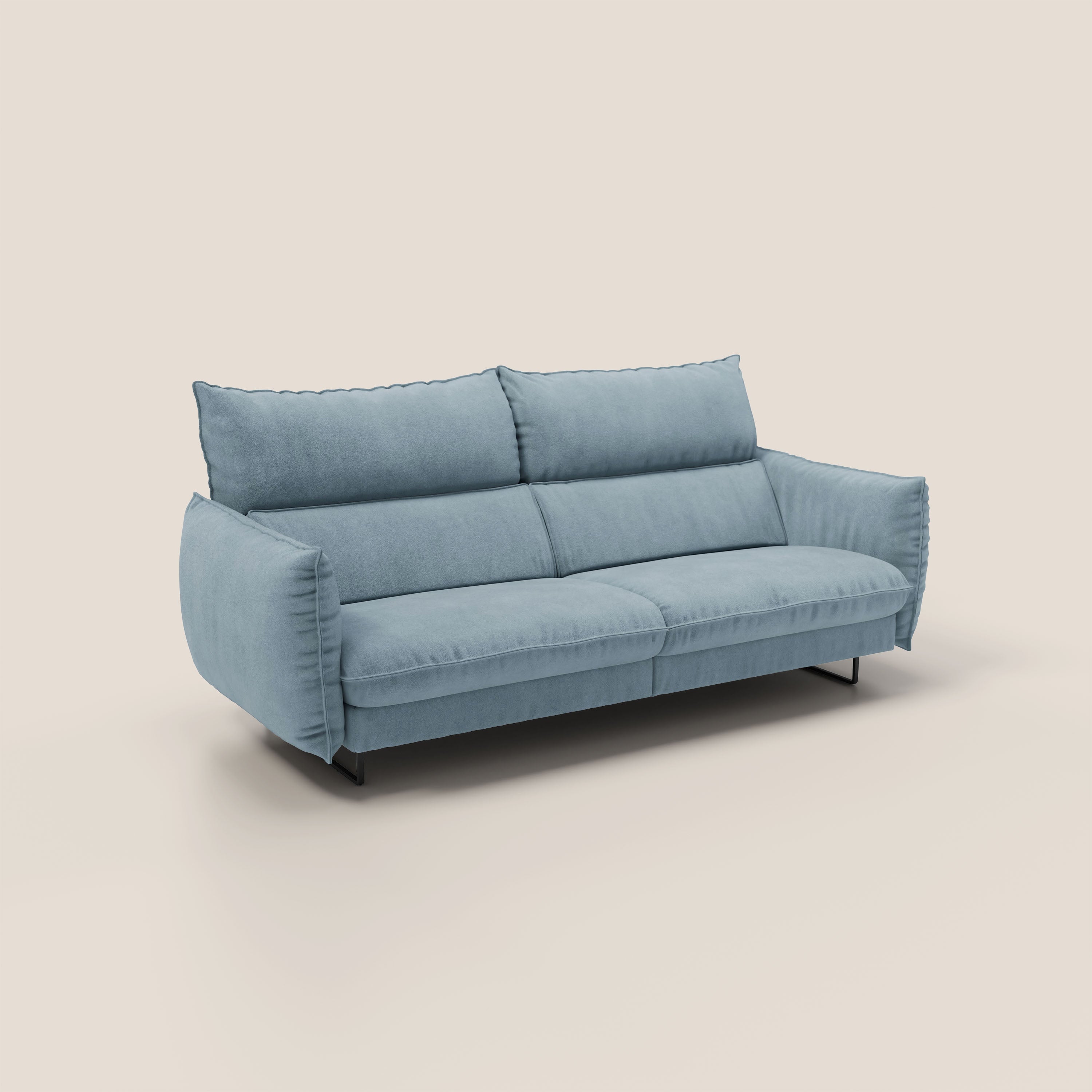 Monamour Divano dal design moderno con opzione relax elettrico in microfibra smacchiabile impermeabile T11 carta da zucchero - divitt.sbs