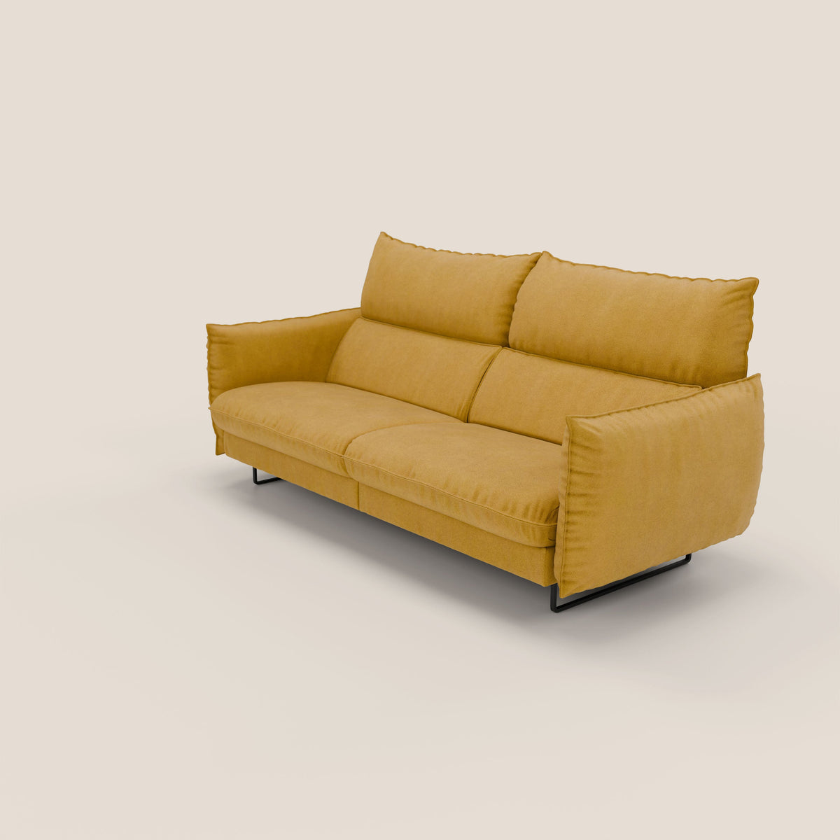 Monamour Divano dal design moderno con opzione relax elettrico in microfibra smacchiabile impermeabile T11 giallo - divitt.sbs