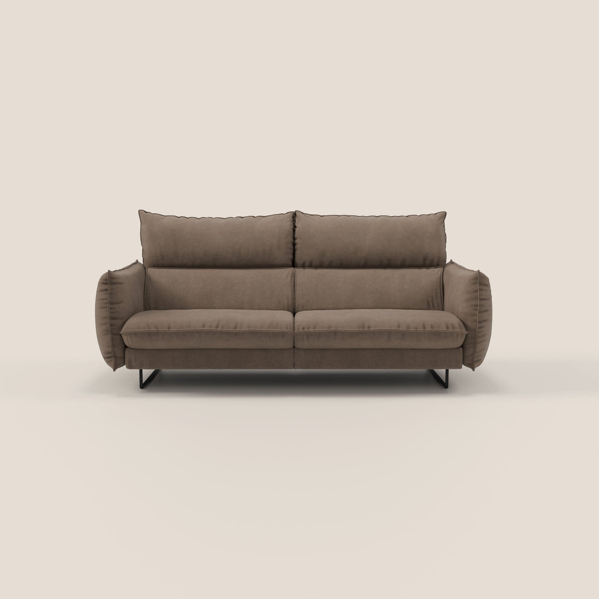 Monamour Divano dal design moderno con opzione relax elettrico in microfibra smacchiabile impermeabile T11 marrone - divitt.sbs