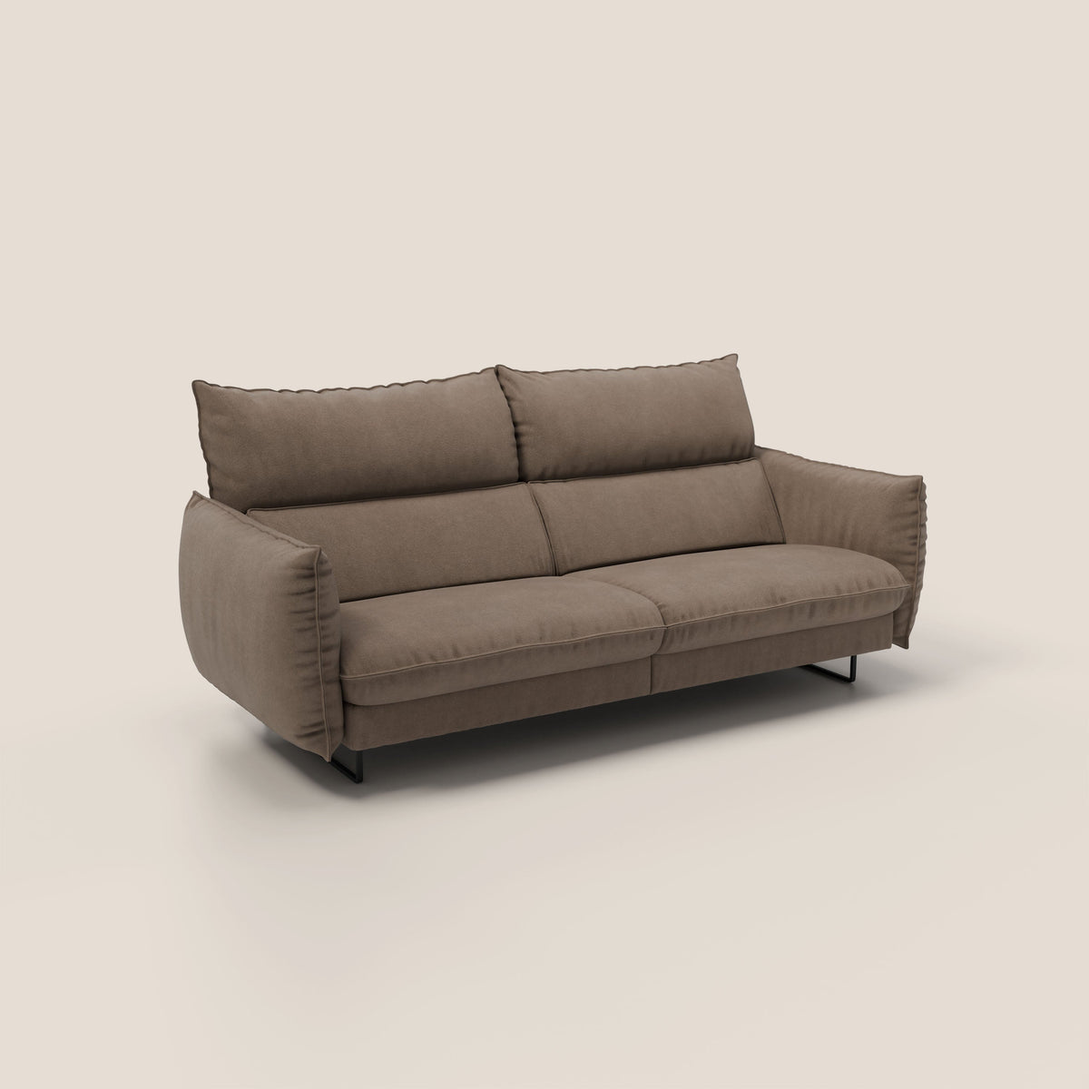 Monamour Divano dal design moderno con opzione relax elettrico in microfibra smacchiabile impermeabile T11 marrone - divitt.sbs