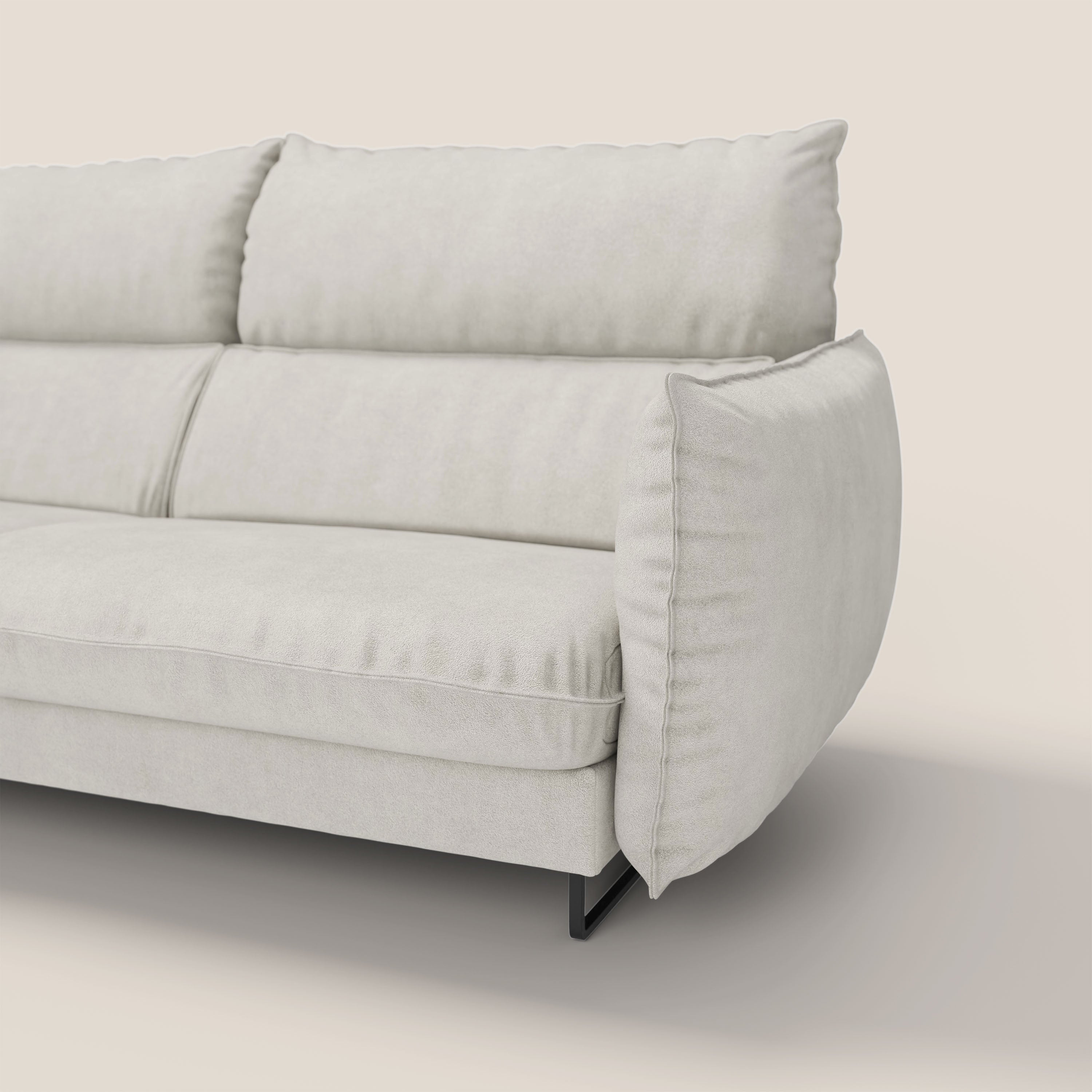 Monamour Divano dal design moderno con opzione relax elettrico in microfibra smacchiabile impermeabile T11 panna - divitt.sbs
