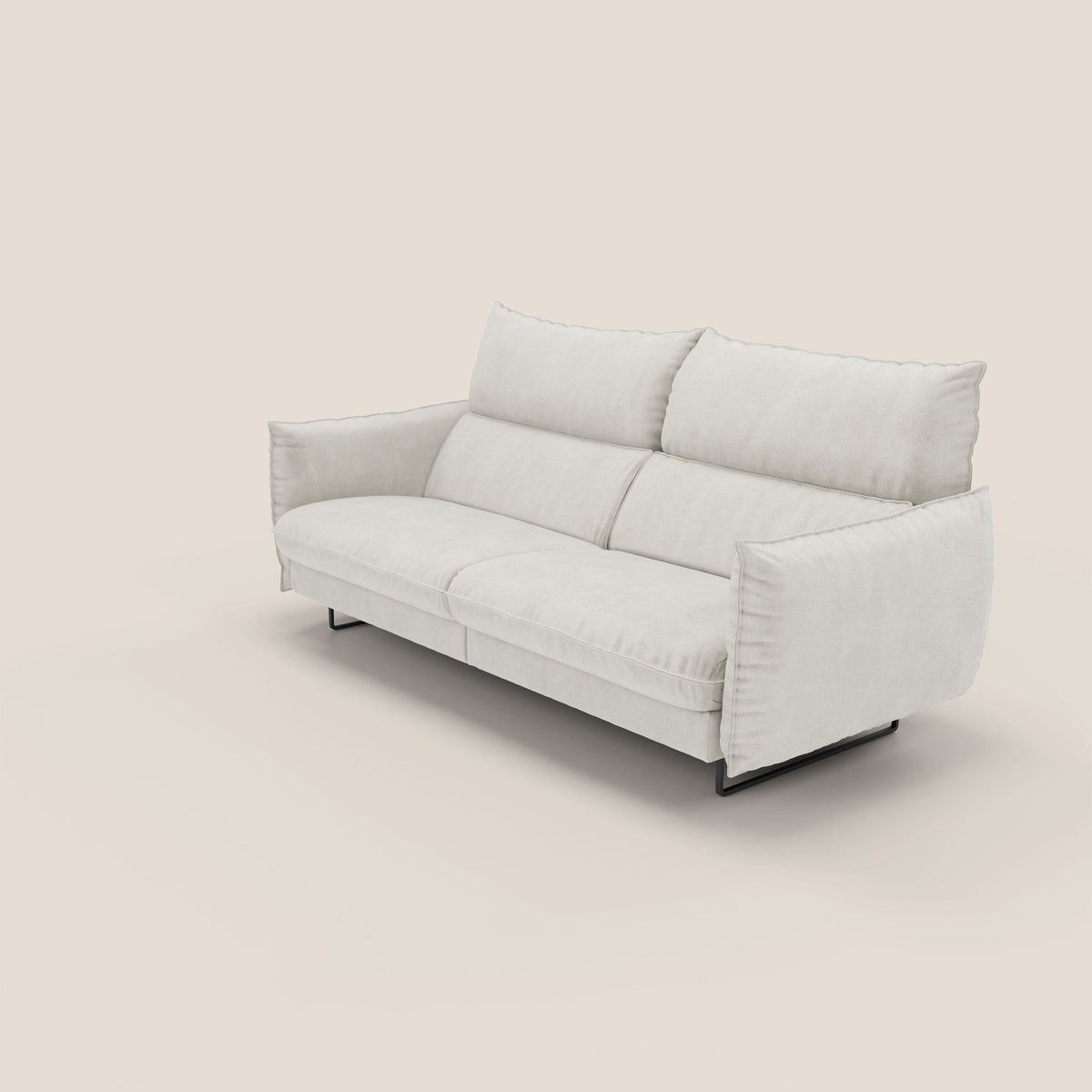 Monamour Divano dal design moderno con opzione relax elettrico in microfibra smacchiabile impermeabile T11 panna - divitt.sbs