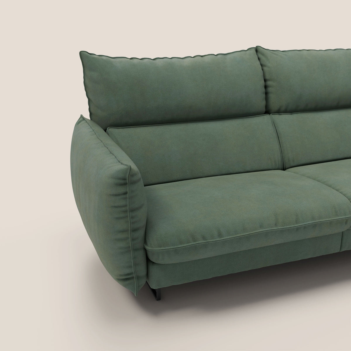 Monamour Divano dal design moderno con opzione relax elettrico in microfibra smacchiabile impermeabile T11 verde - divitt.sbs