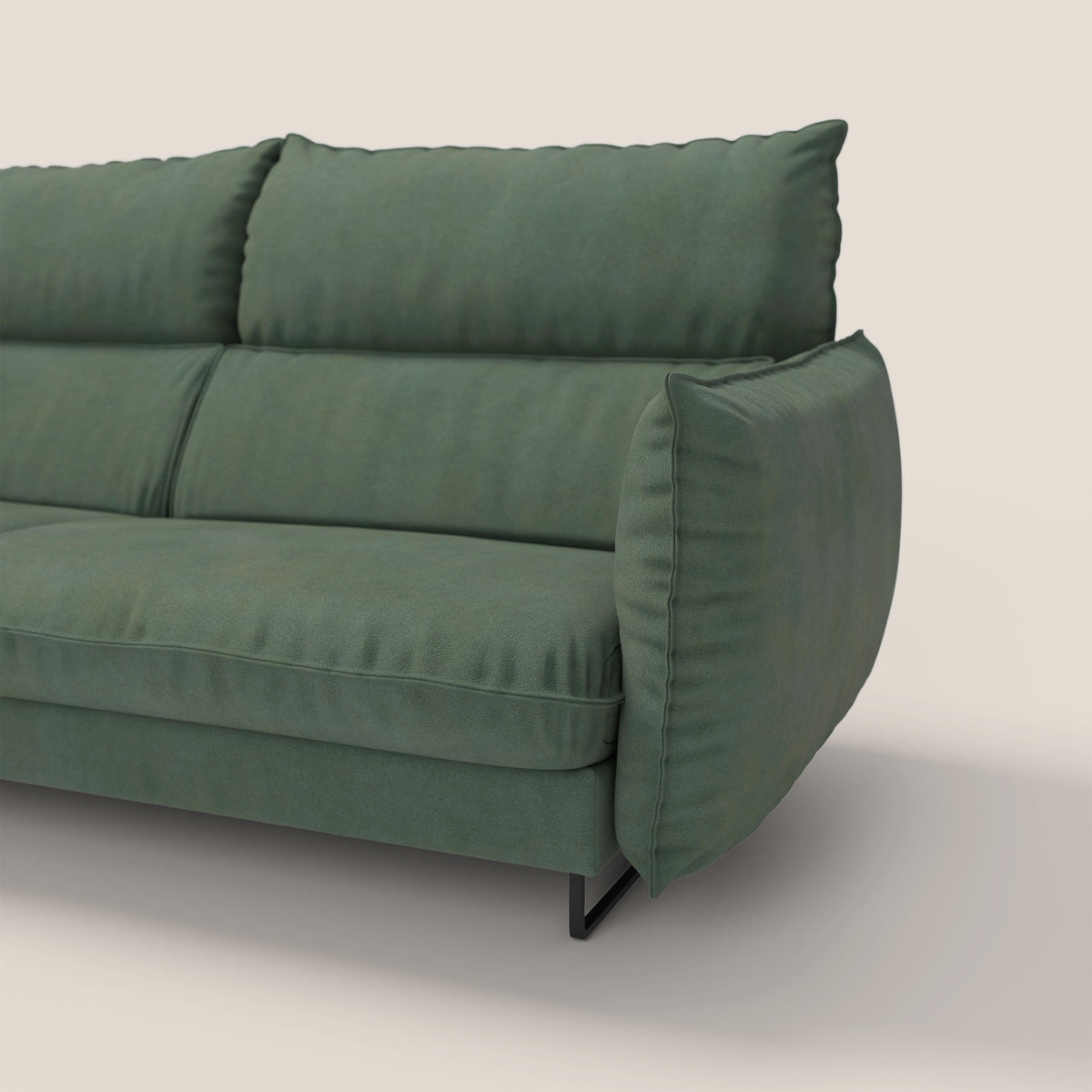 Monamour Divano dal design moderno con opzione relax elettrico in microfibra smacchiabile impermeabile T11 verde - divitt.sbs