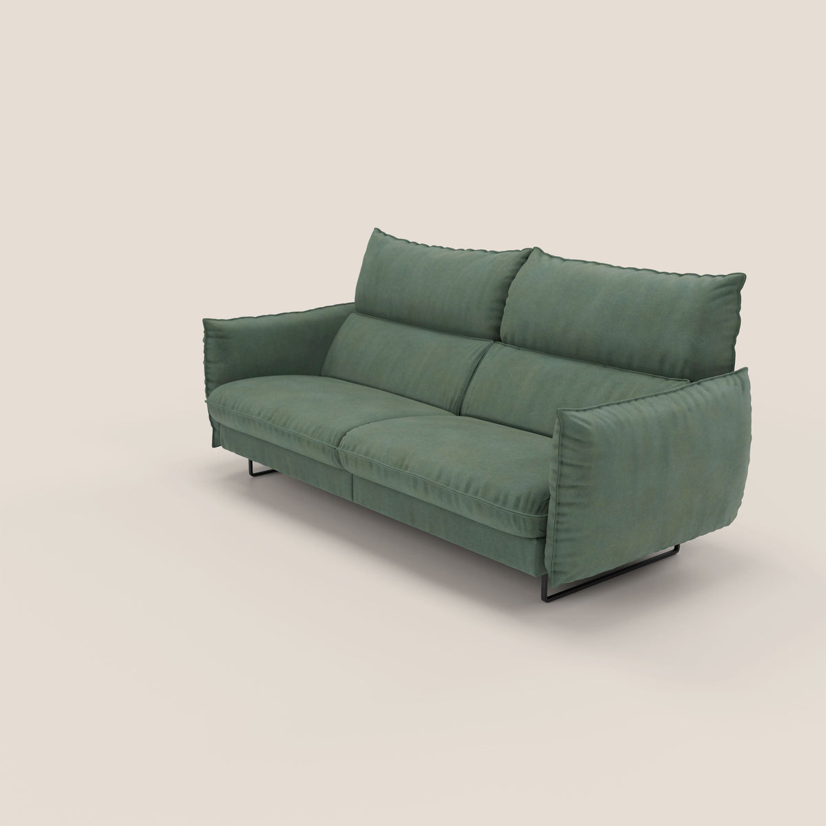 Monamour Divano dal design moderno con opzione relax elettrico in microfibra smacchiabile impermeabile T11 verde - divitt.sbs