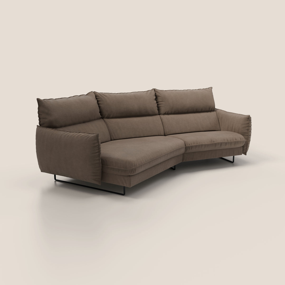 Monamour divano moderno angolare con opzione relax elettrico in microfibra smacchiabile impermeabile T11 marrone - divitt.sbs