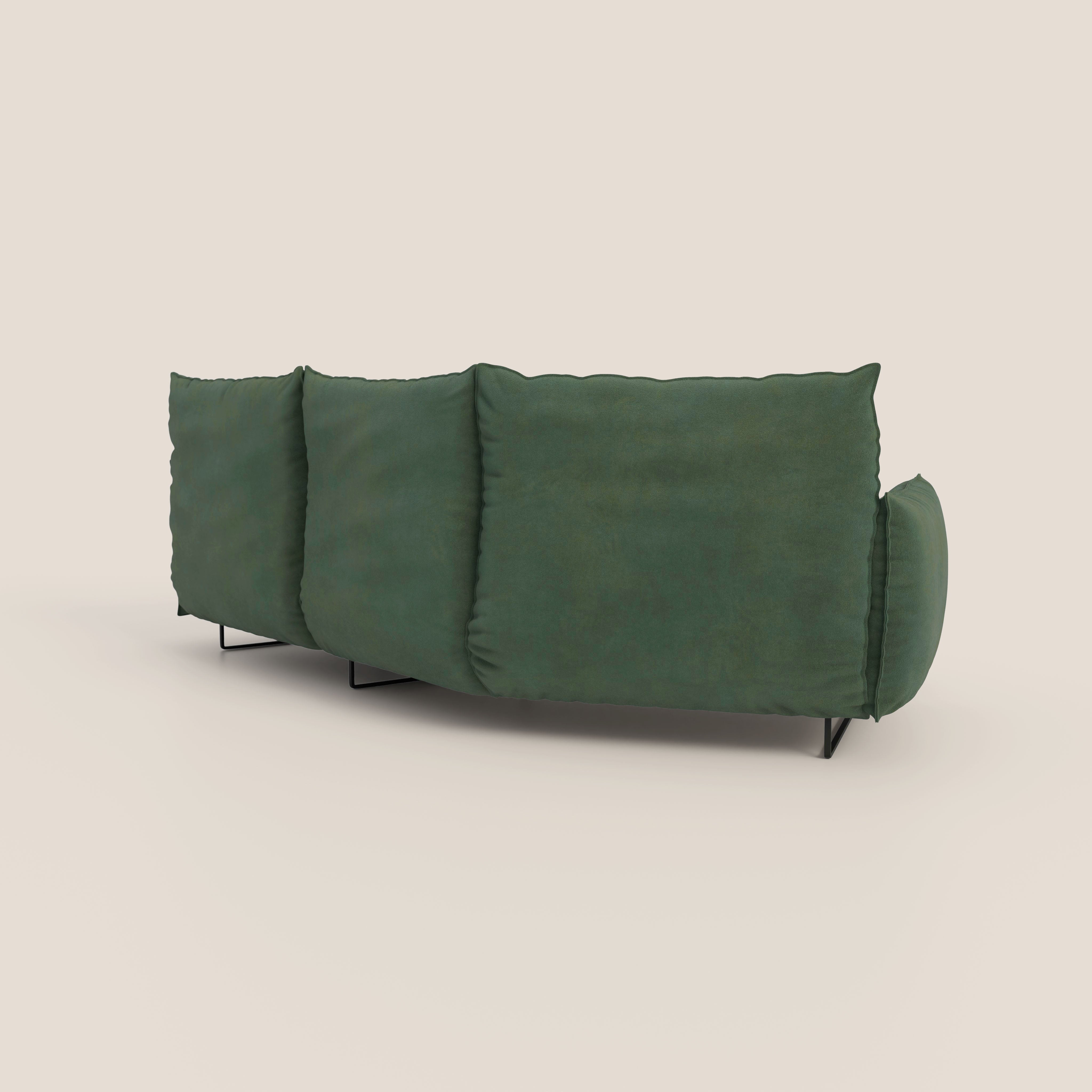 Monamour divano moderno angolare con opzione relax elettrico in microfibra smacchiabile impermeabile T11 verde - divitt.sbs