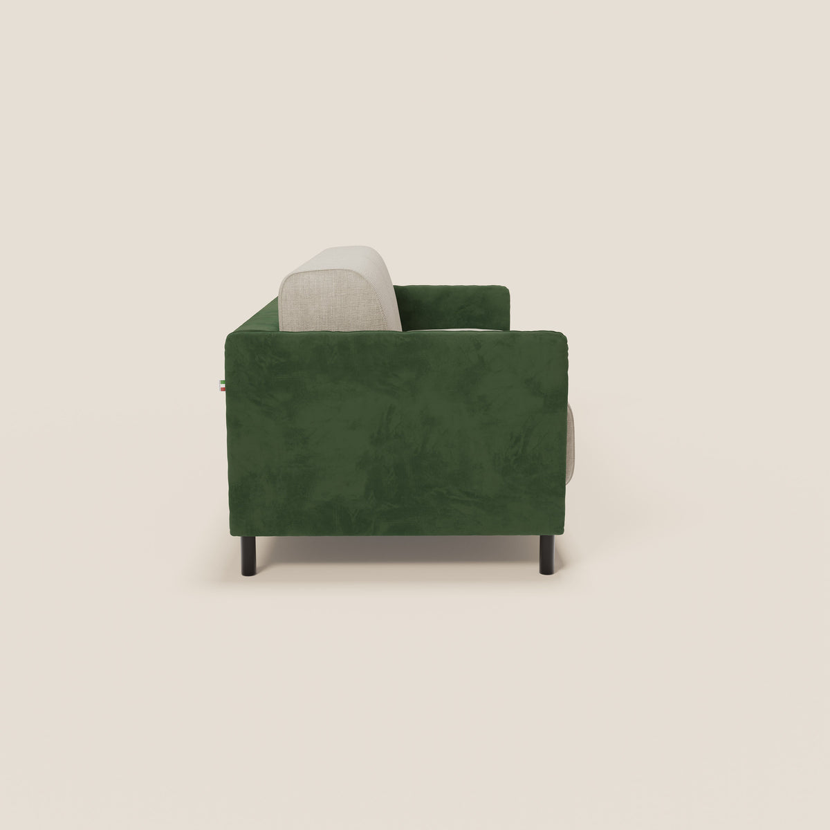 Narciso divano letto desing con materasso H18 cm bicolore con struttura in microfibra smacchiabile e imbottiture in elegante tessuto impermeabile T06 - divitt.sbs