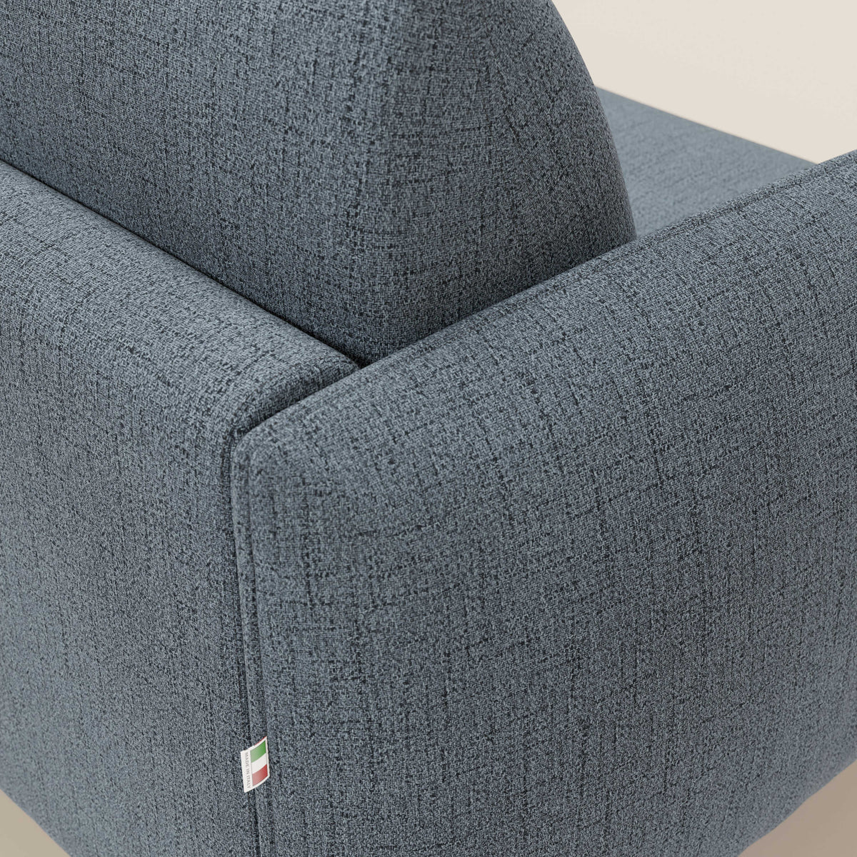 Ninfea Divano Letto Angolare con Penisola Contenitore e Materasso H18 cm - piedini in metallo e Tessuto impermeabile T03 - divitt.sbs