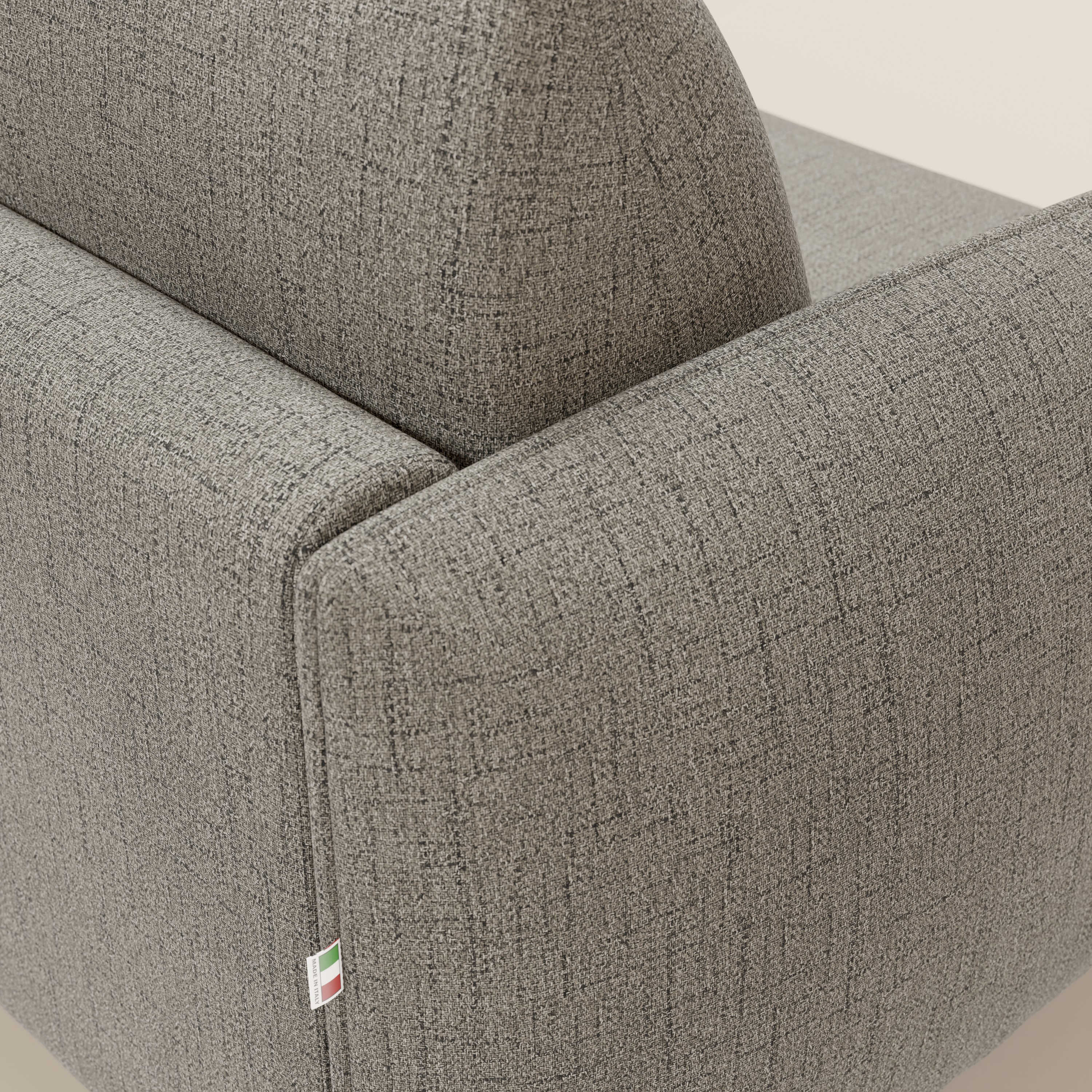 Ninfea Divano Letto Angolare con Penisola Contenitore e Materasso H18 cm - piedini in metallo e Tessuto impermeabile T03 - divitt.sbs