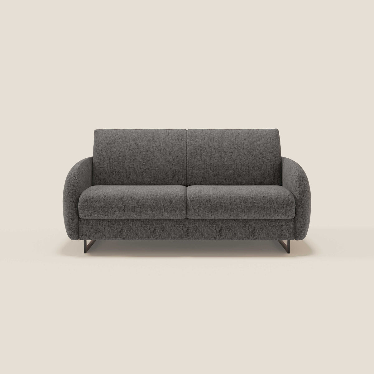 Ninfea divano letto Design Morbido con Piedini alti in Metallo e Materasso H18 cm in tessuto impermeabile T03 - divitt.sbs