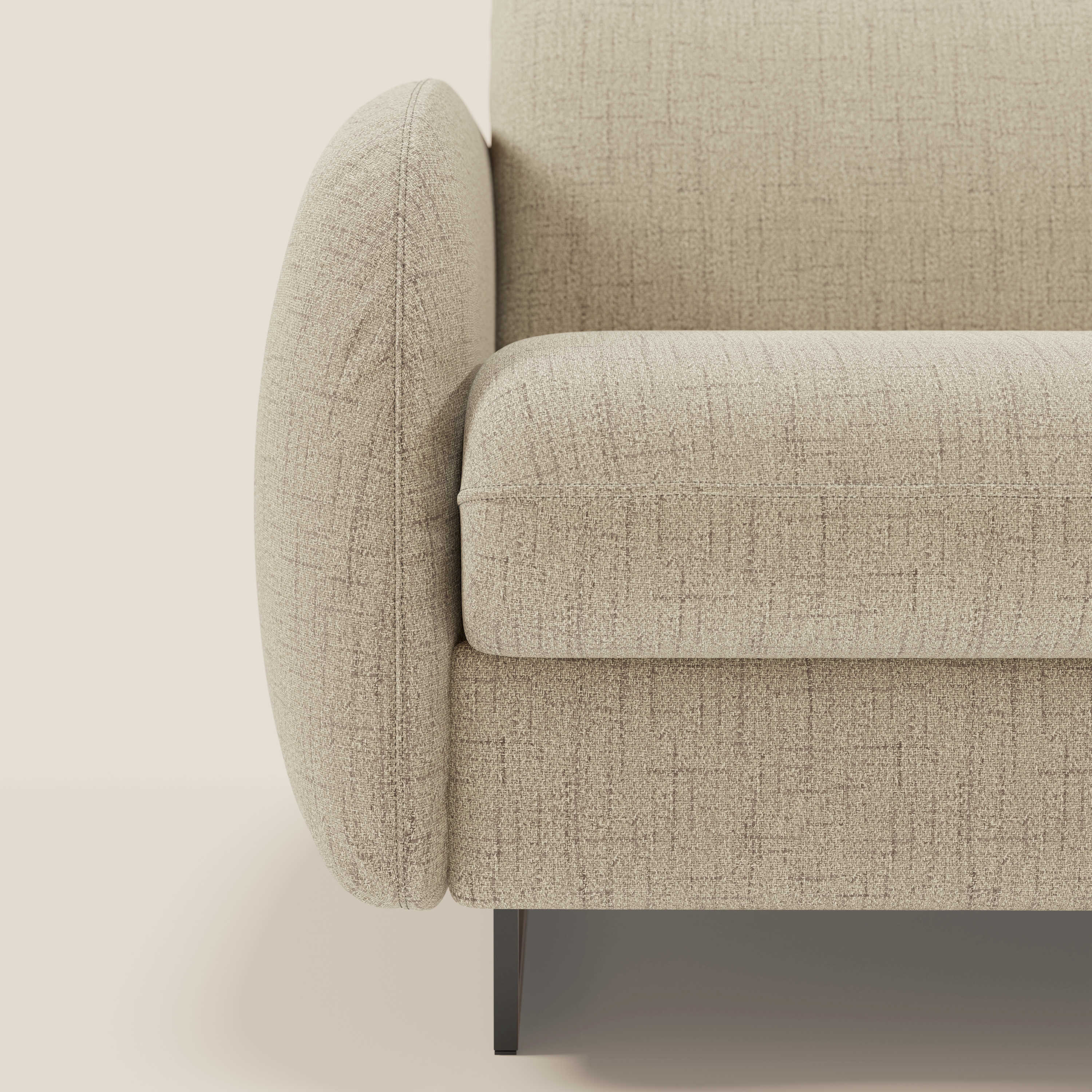 Ninfea divano letto Design Morbido con Piedini alti in Metallo e Materasso H18 cm in tessuto impermeabile T03 - divitt.sbs