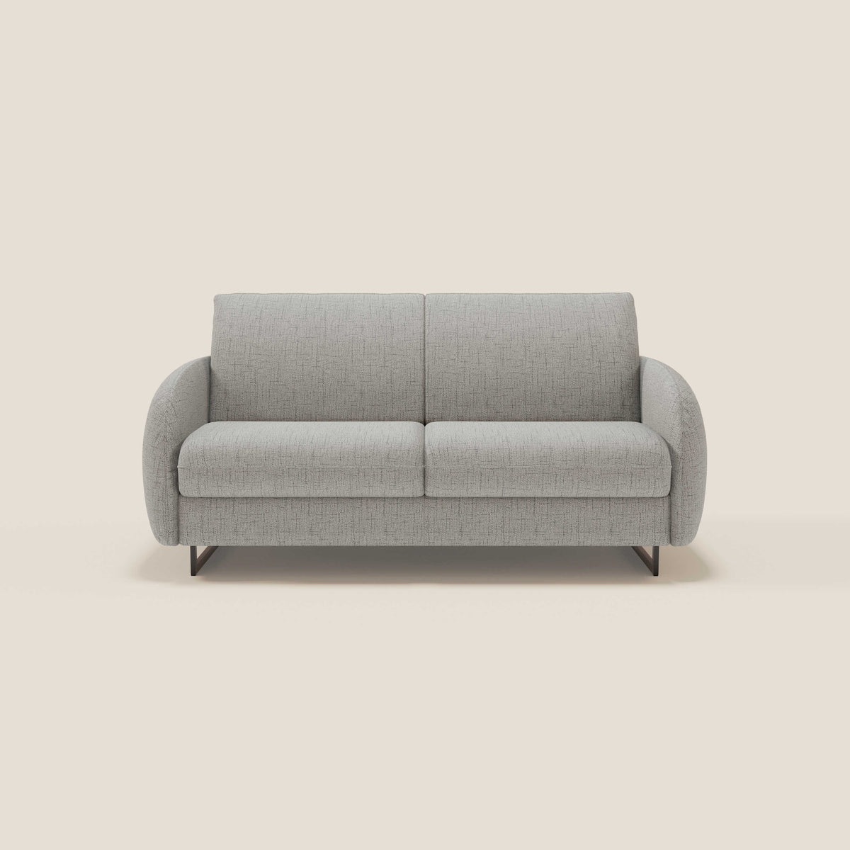 Ninfea divano letto Design Morbido con Piedini alti in Metallo e Materasso H18 cm in tessuto impermeabile T03 - divitt.sbs