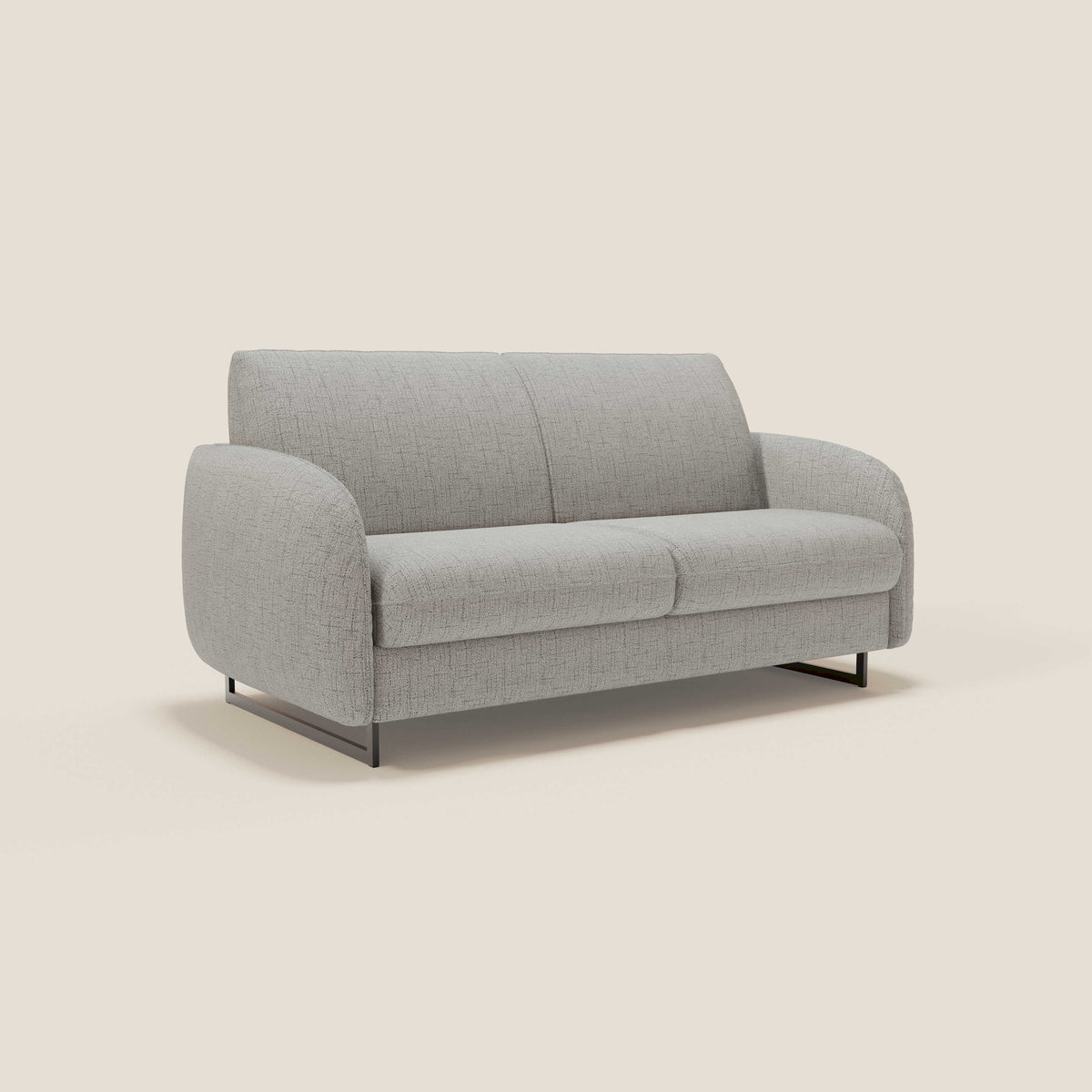 Ninfea divano letto Design Morbido con Piedini alti in Metallo e Materasso H18 cm in tessuto impermeabile T03 - divitt.sbs