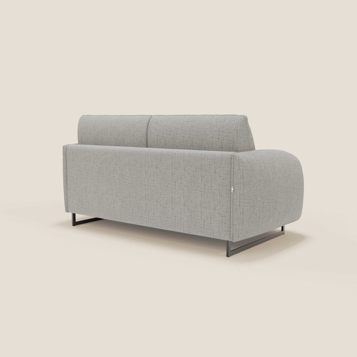 Ninfea divano letto Design Morbido con Piedini alti in Metallo e Materasso H18 cm in tessuto impermeabile T03 - divitt.sbs