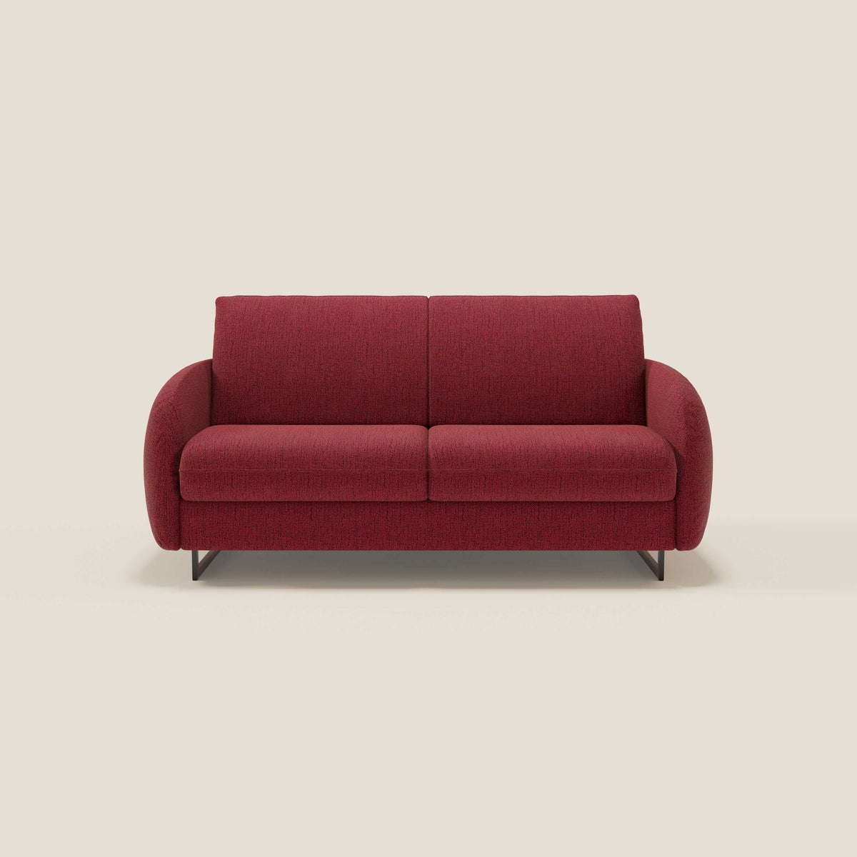 Ninfea divano letto Design Morbido con Piedini alti in Metallo e Materasso H18 cm in tessuto impermeabile T03 - divitt.sbs