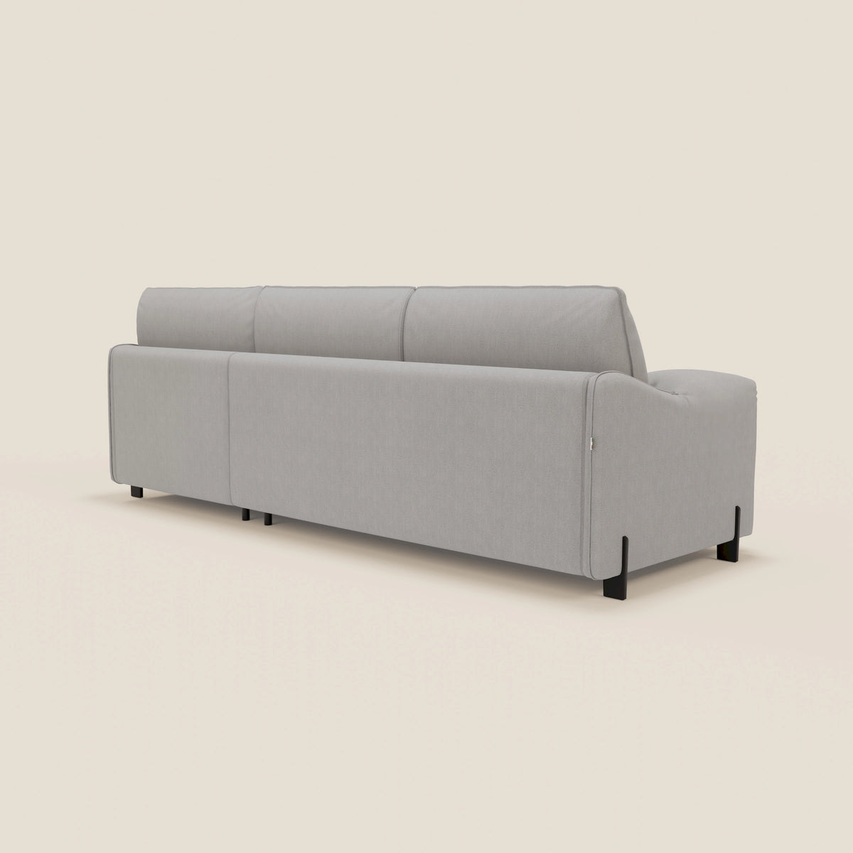 Primula divano letto angolare con materasso H18 cm - penisola contenitore in tessuto smacchiabile T05 - divitt.sbs
