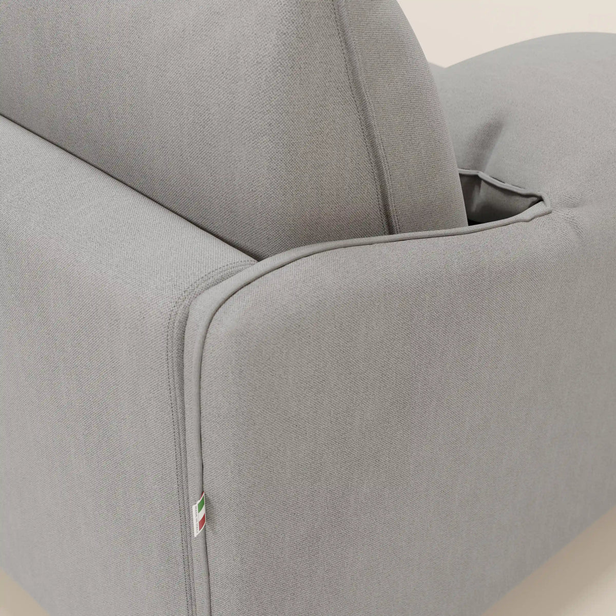 Primula divano letto angolare con materasso H18 cm - penisola contenitore in tessuto smacchiabile T05 - divitt.sbs