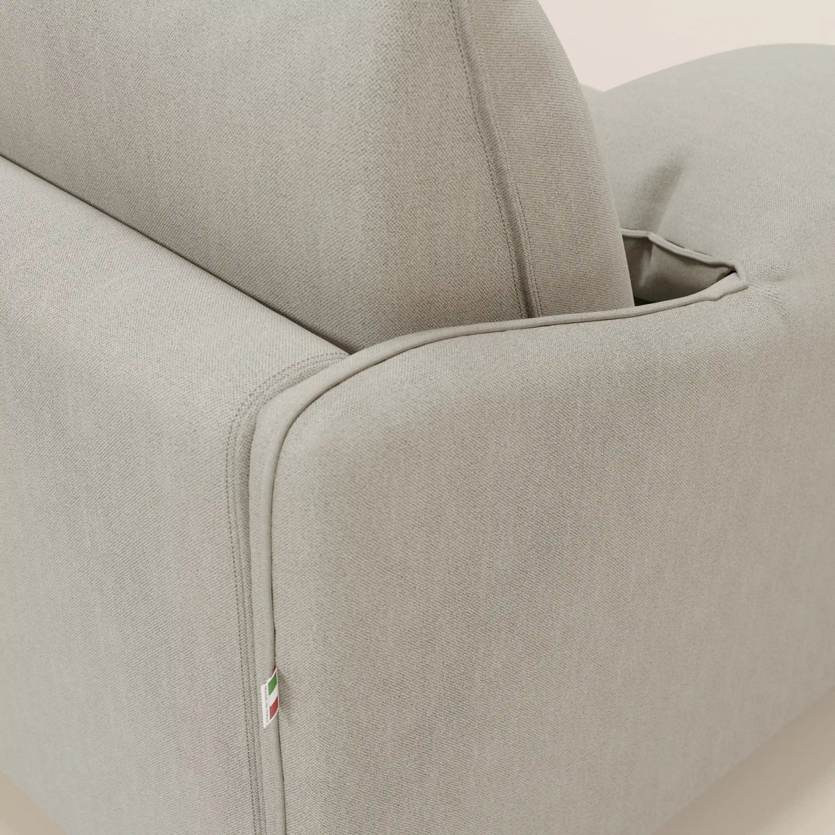 Primula divano letto angolare con materasso H18 cm - penisola contenitore in tessuto smacchiabile T05 - divitt.sbs