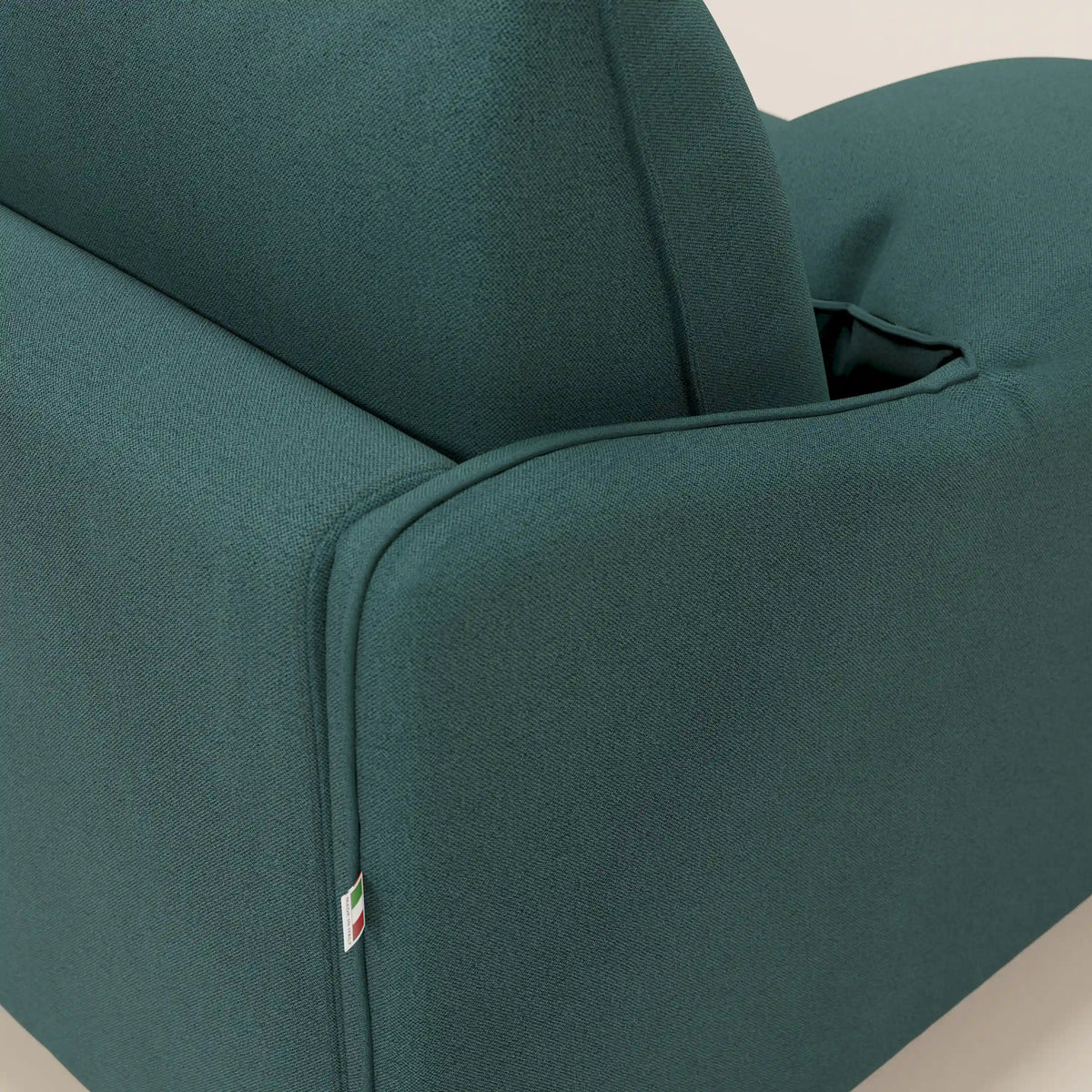 Primula divano letto angolare con materasso H18 cm - penisola contenitore in tessuto smacchiabile T05 - divitt.sbs