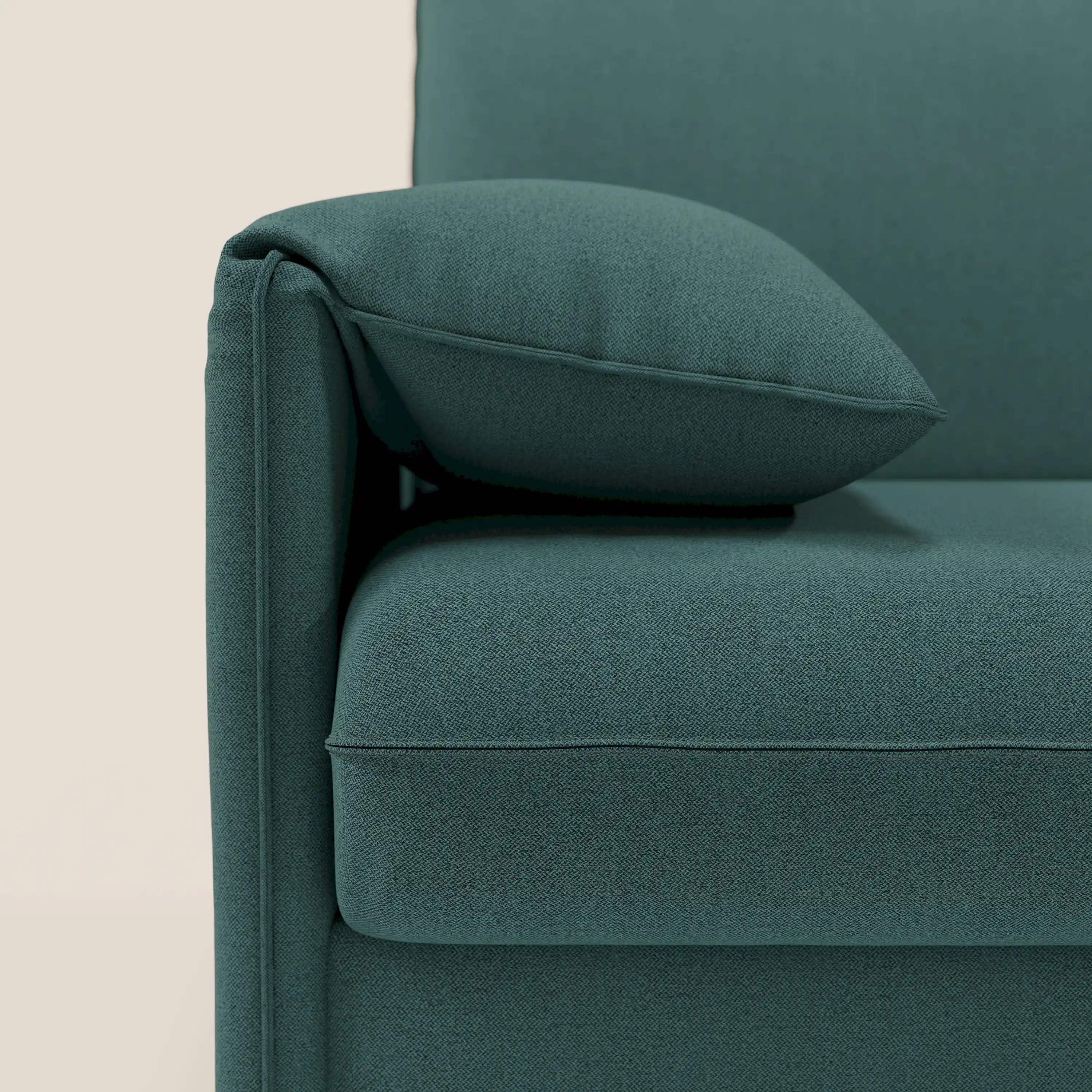 Primula divano letto angolare con materasso H18 cm - penisola contenitore in tessuto smacchiabile T05 - divitt.sbs
