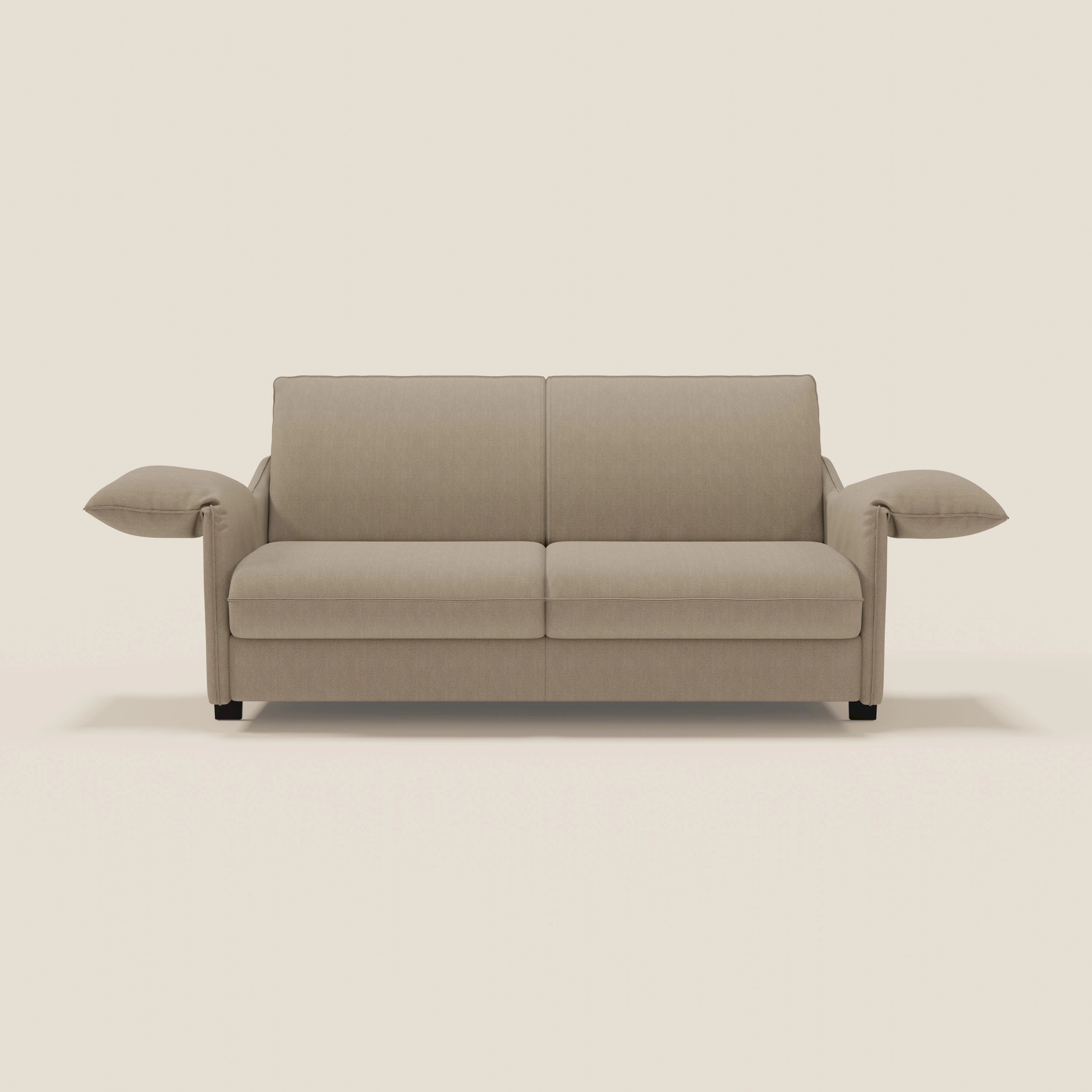 Primula divano letto con materasso alto 18 cm - braccioli mobili e tessuto smacchiabile T05 - divitt.sbs