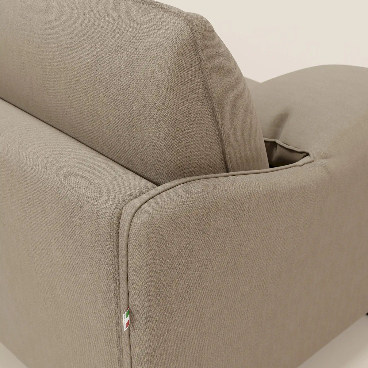 Primula divano letto con materasso alto 18 cm - braccioli mobili e tessuto smacchiabile T05 - divitt.sbs