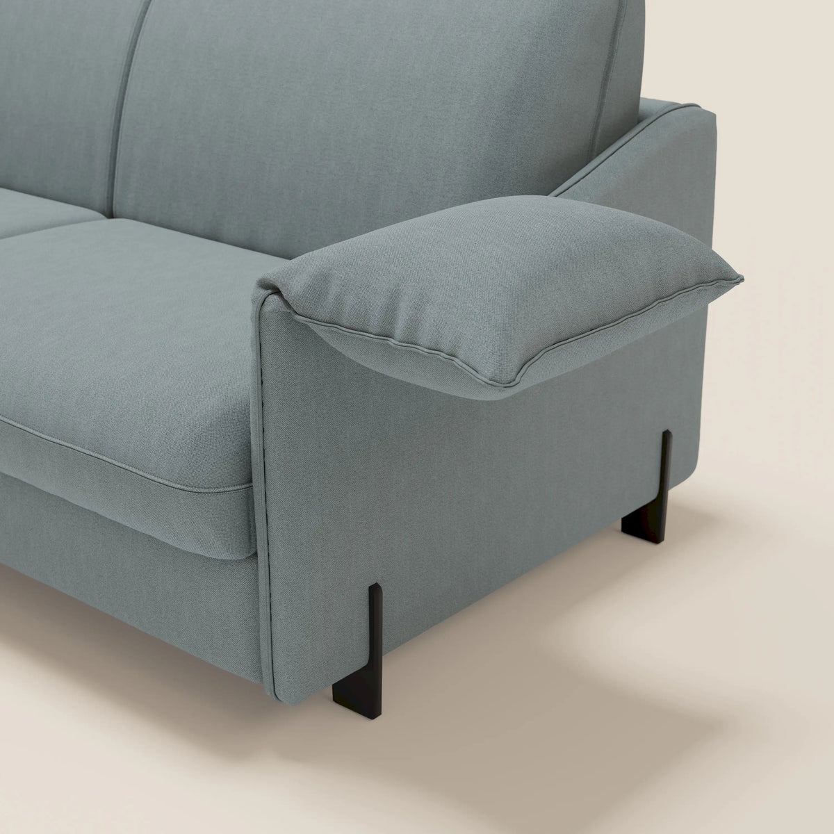 Primula divano letto con materasso alto 18 cm - braccioli mobili e tessuto smacchiabile T05 - divitt.sbs