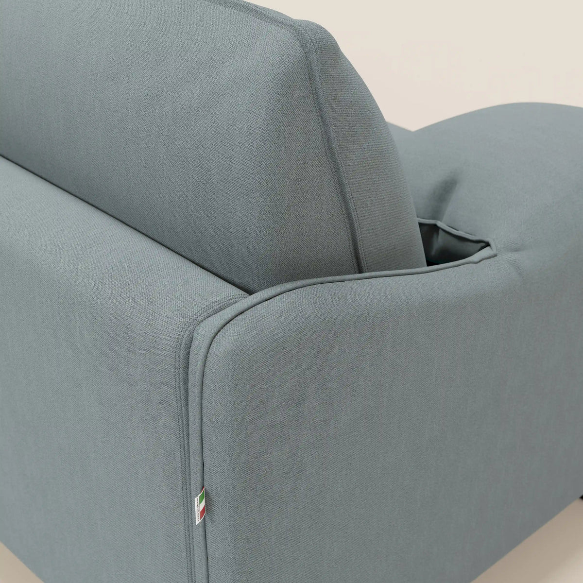 Primula divano letto con materasso alto 18 cm - braccioli mobili e tessuto smacchiabile T05 - divitt.sbs