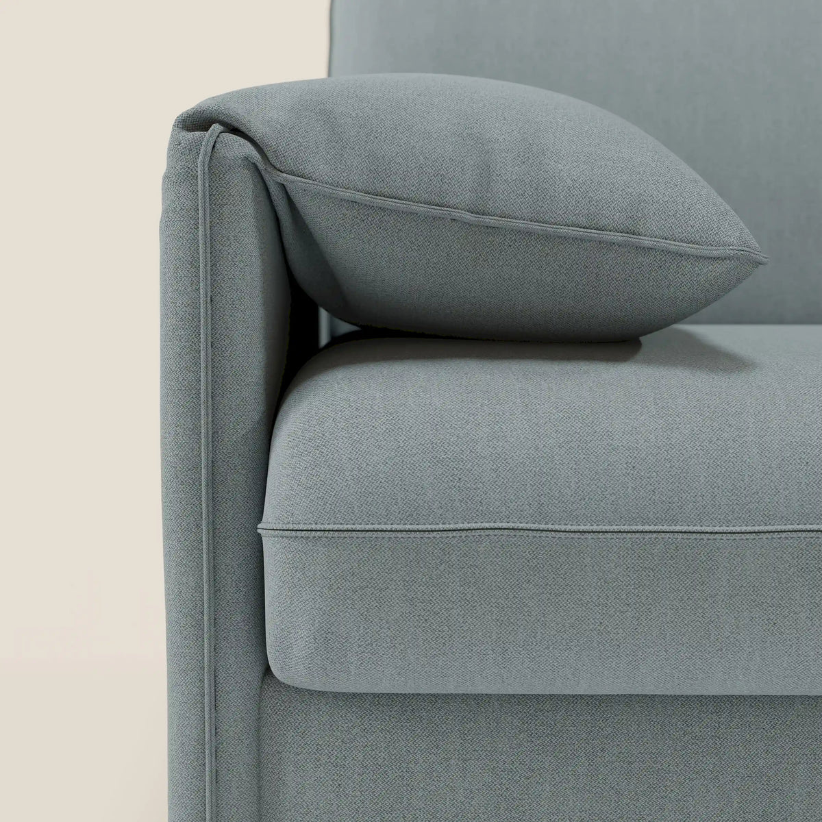 Primula divano letto con materasso alto 18 cm - braccioli mobili e tessuto smacchiabile T05 - divitt.sbs