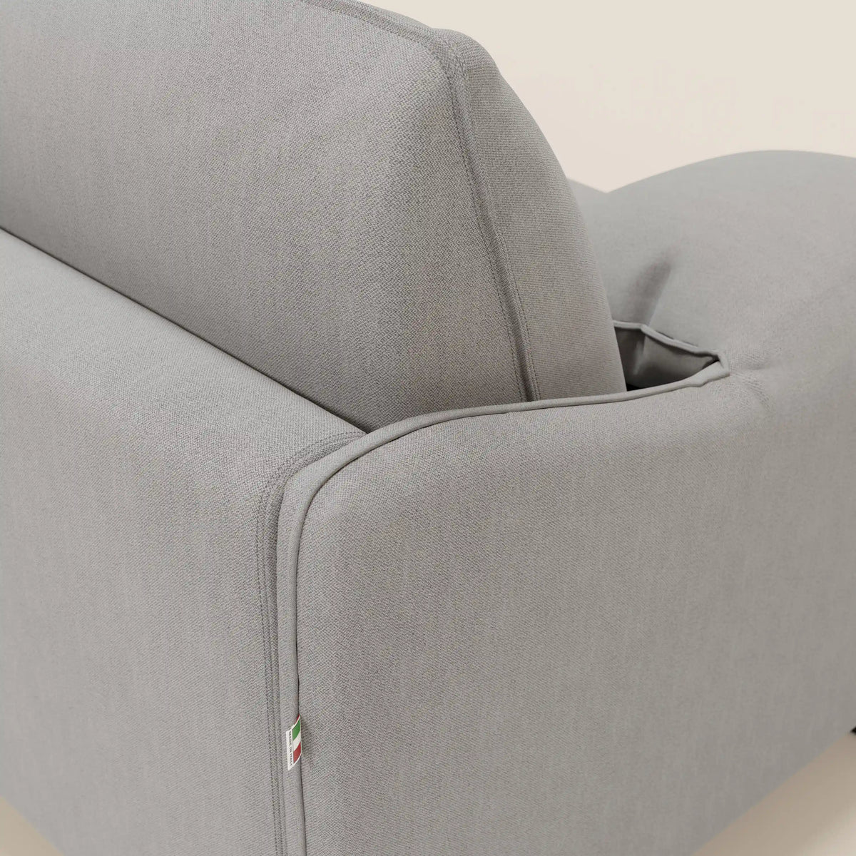 Primula divano letto con materasso alto 18 cm - braccioli mobili e tessuto smacchiabile T05 - divitt.sbs