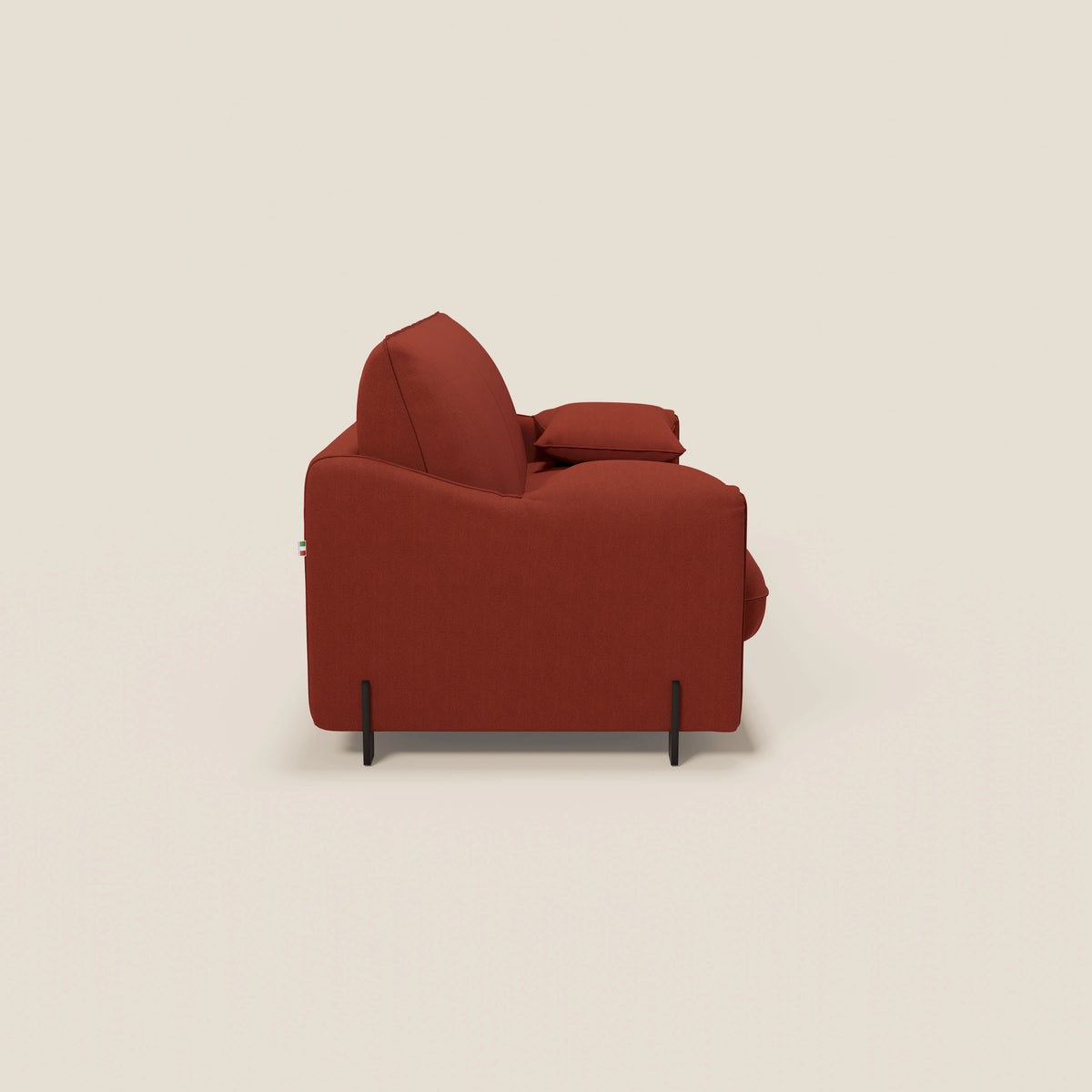 Primula divano letto con materasso alto 18 cm - braccioli mobili e tessuto smacchiabile T05 - divitt.sbs