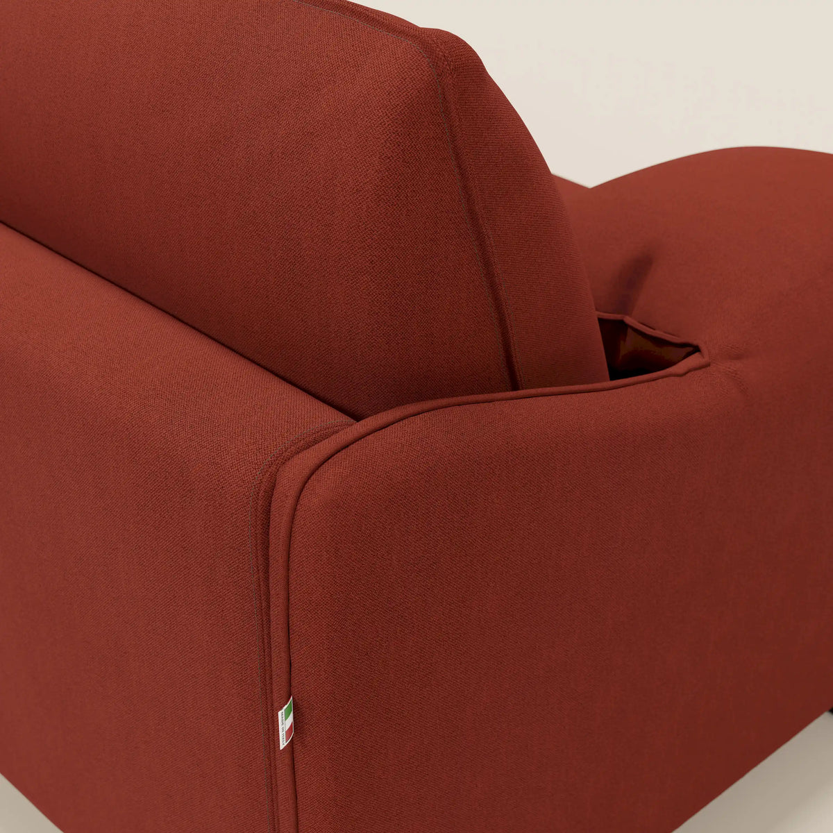 Primula divano letto con materasso alto 18 cm - braccioli mobili e tessuto smacchiabile T05 - divitt.sbs