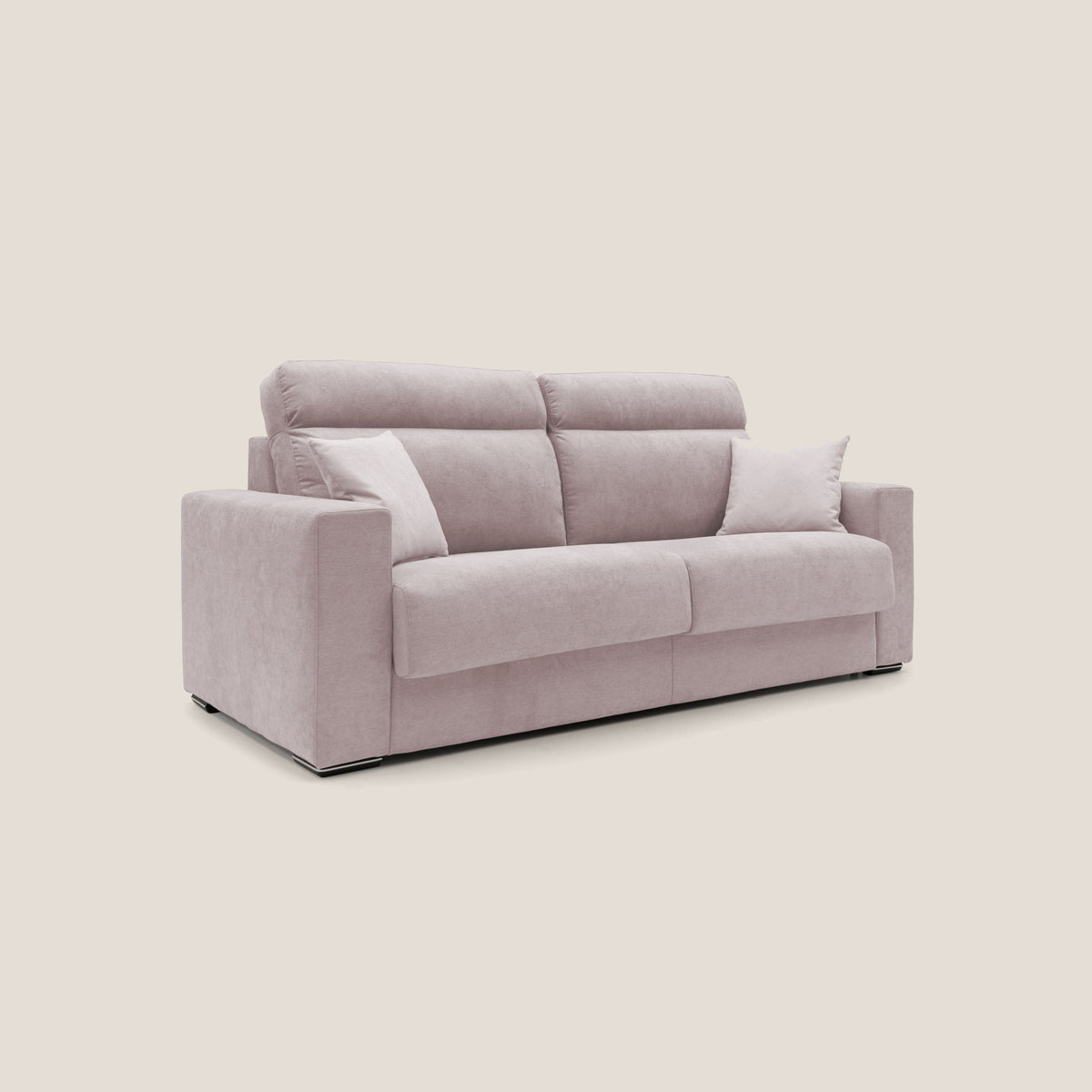 Nikita Divano letto matrimoniale con schienale morbido alto e rivestimento T02 rosa - divitt.sbs