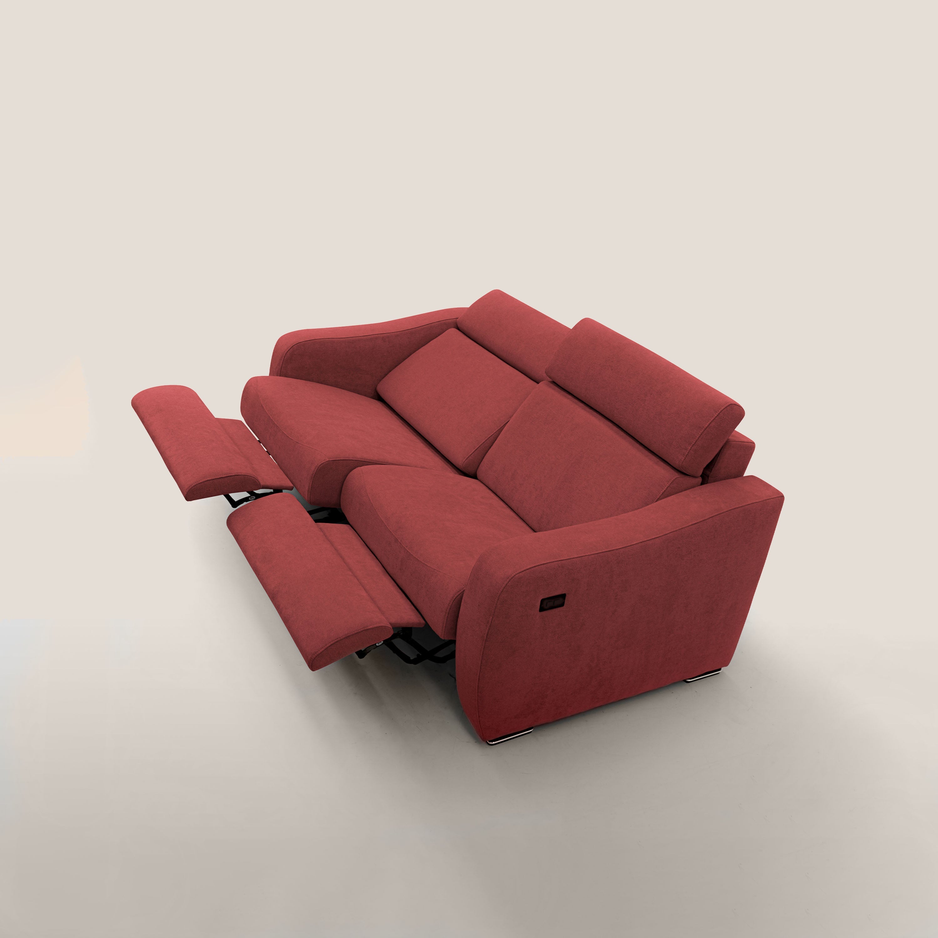 Gummy Divano con meccanismo relax elettrico rosso - divitt.sbs