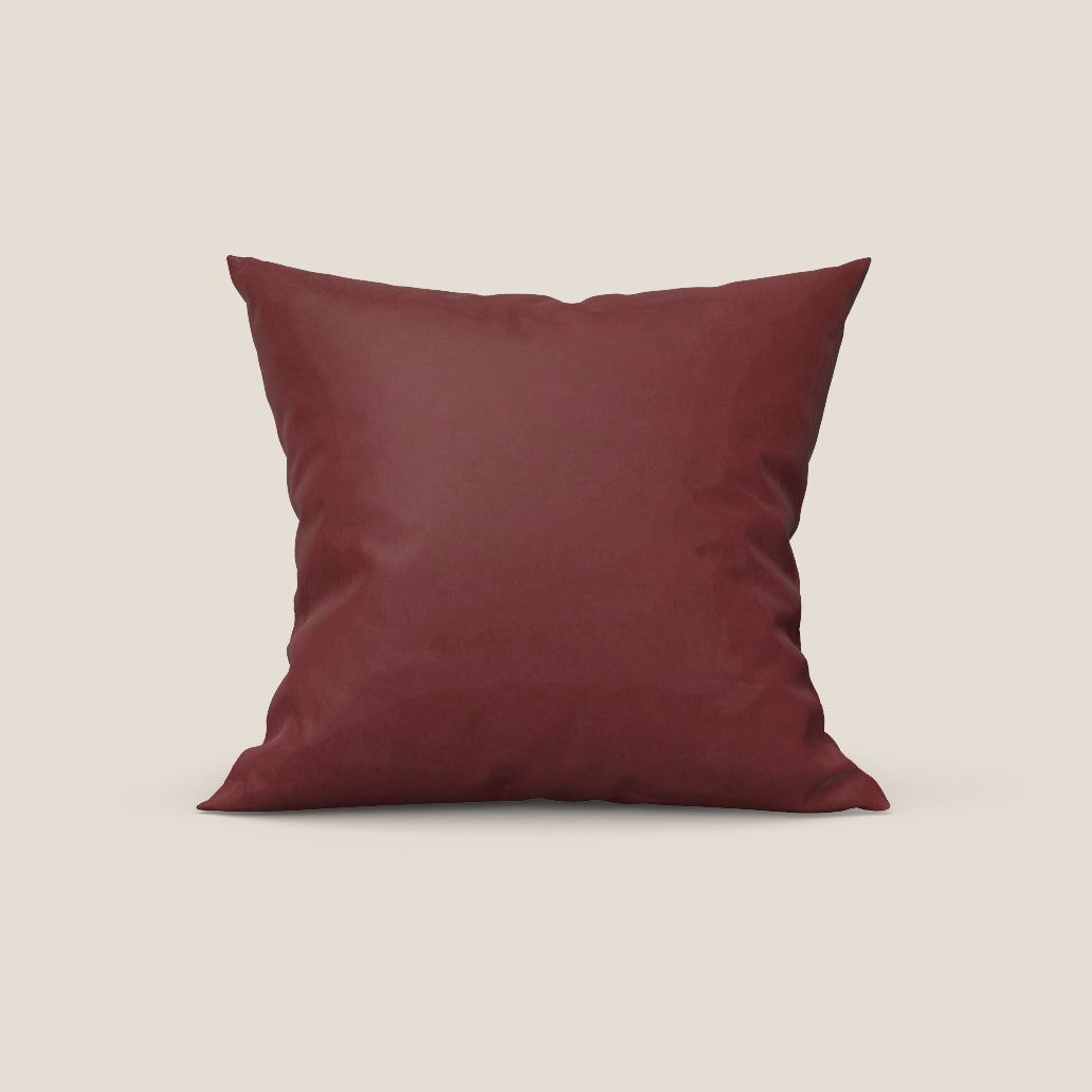 Rotterdam cuscino disponibile in diversi colori realizzato in microfibra effetto velluto raso impermeabile T09 rosso - divitt.sbs