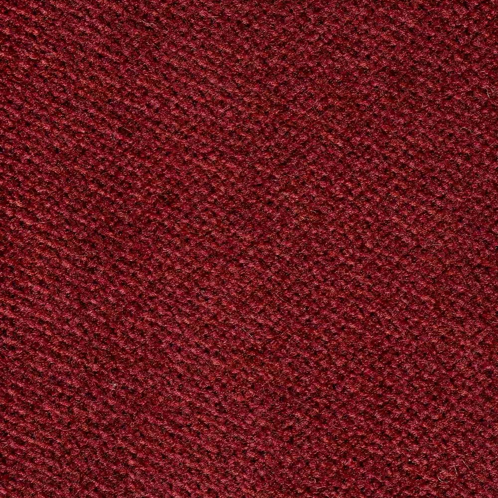 Un primo piano del tessuto Personalizzazione nella versione T30 GIOIELLO, caratterizzato da una trama morbida e vellutata color bordeaux scuro, con piccole fibre che creano sottili giochi di luci e ombre su tutta la superficie rosso intenso.