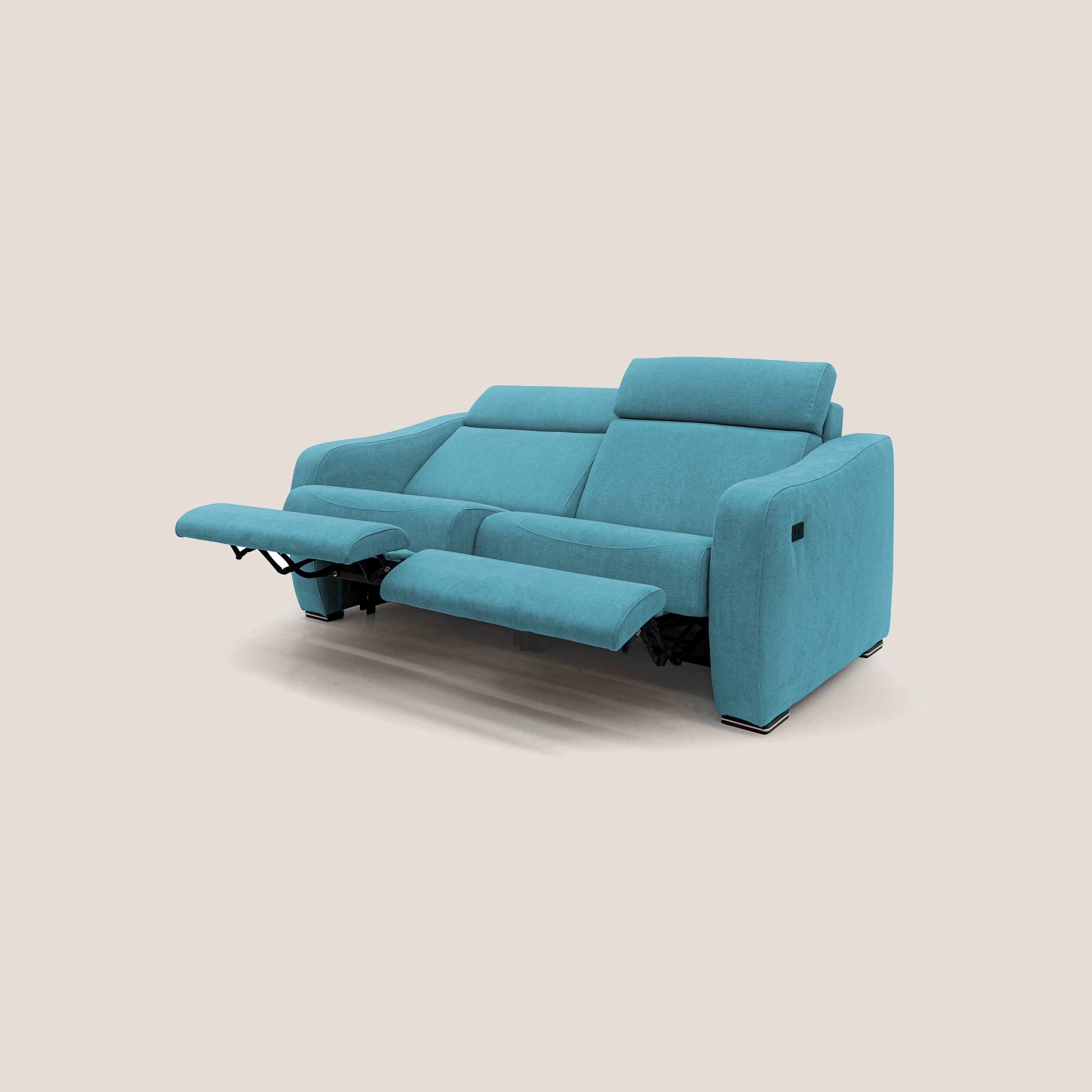 Gummy Divano con meccanismo relax elettrico azzurro - divitt.sbs