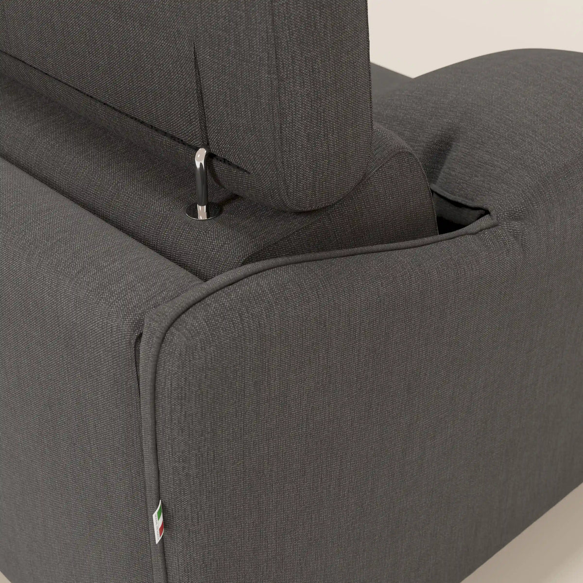 Violetta Divano Letto Angolare con Penisola contenitore, Poggiatesta e Materasso Alto H18 in tessuto impermeabile T13 - divitt.sbs