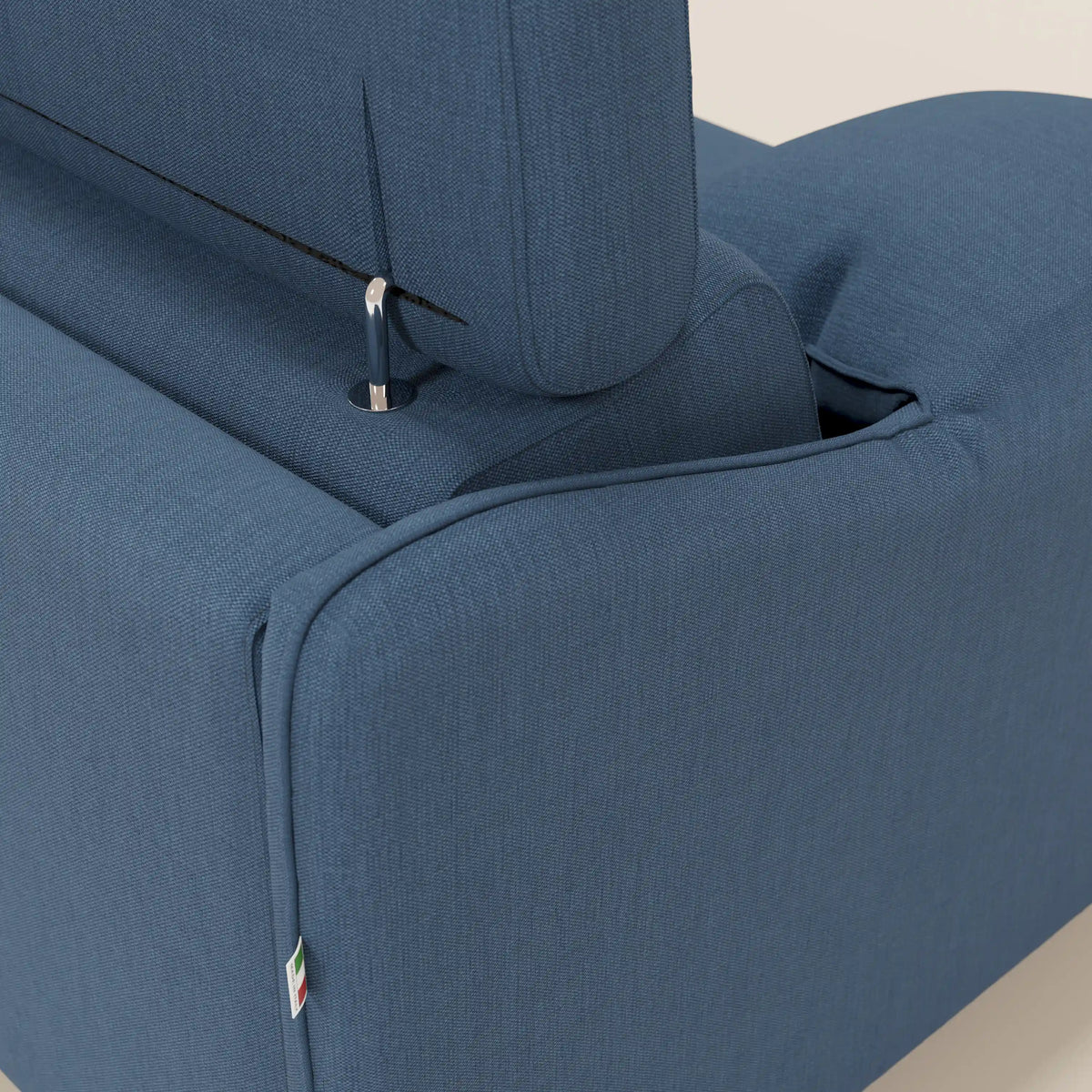 Violetta Divano Letto Angolare con Penisola contenitore, Poggiatesta e Materasso Alto H18 in tessuto impermeabile T13 - divitt.sbs