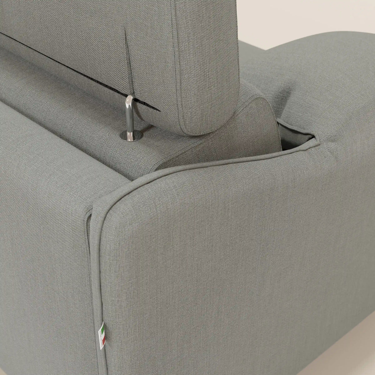 Violetta Divano Letto Angolare con Penisola contenitore, Poggiatesta e Materasso Alto H18 in tessuto impermeabile T13 - divitt.sbs