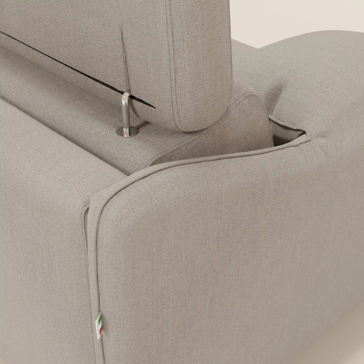 Violetta Divano Letto Angolare con Penisola contenitore, Poggiatesta e Materasso Alto H18 in tessuto impermeabile T13 - divitt.sbs