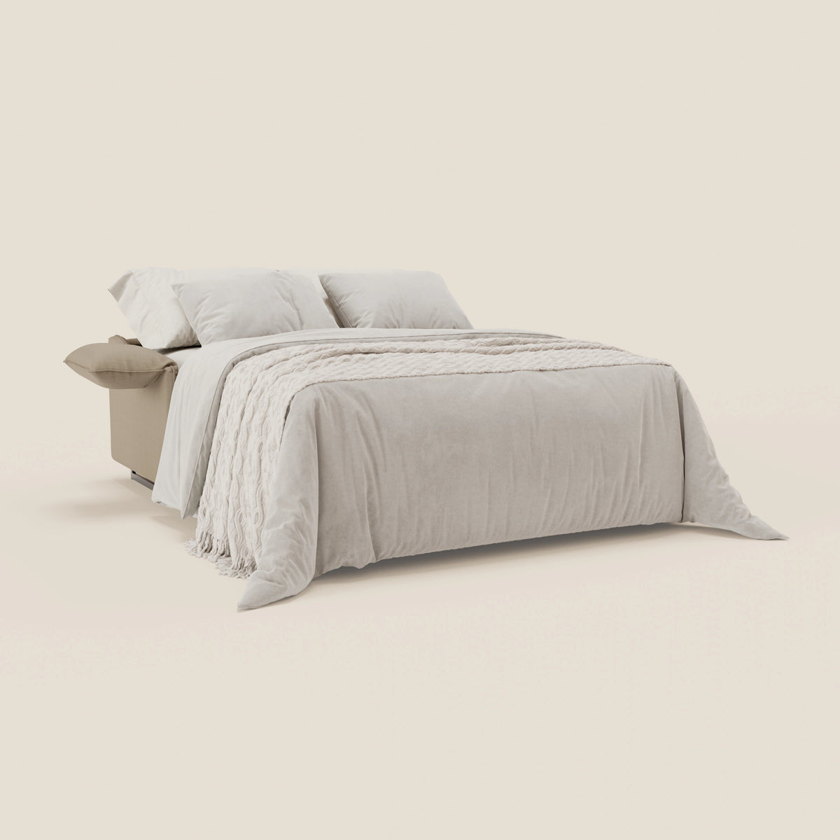 Violetta divano letto materasso H18 cm - poggiatesta reclinabili e braccioli mobili in tessuto impermeabile T13 - divitt.sbs