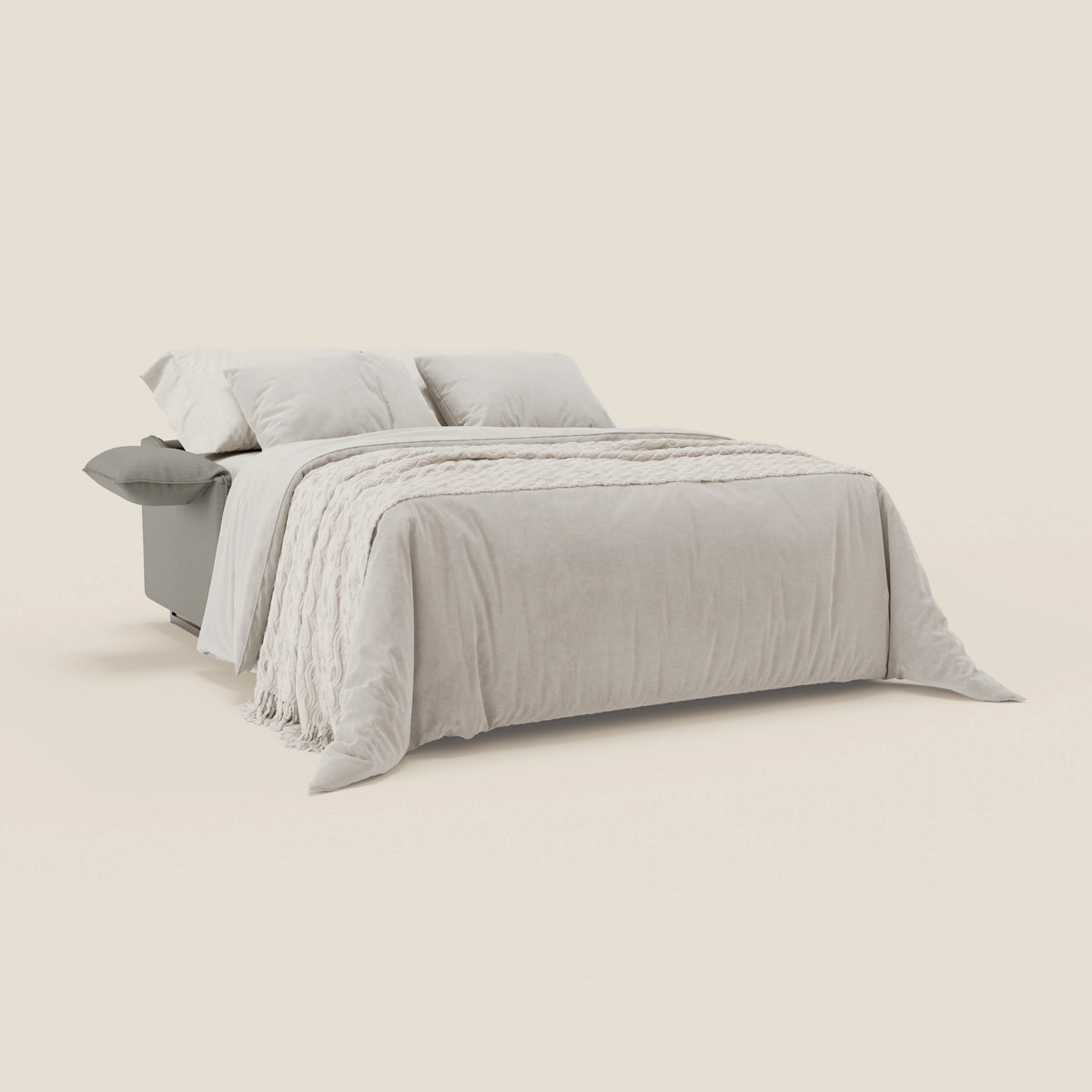Violetta divano letto materasso H18 cm - poggiatesta reclinabili e braccioli mobili in tessuto impermeabile T13 - divitt.sbs