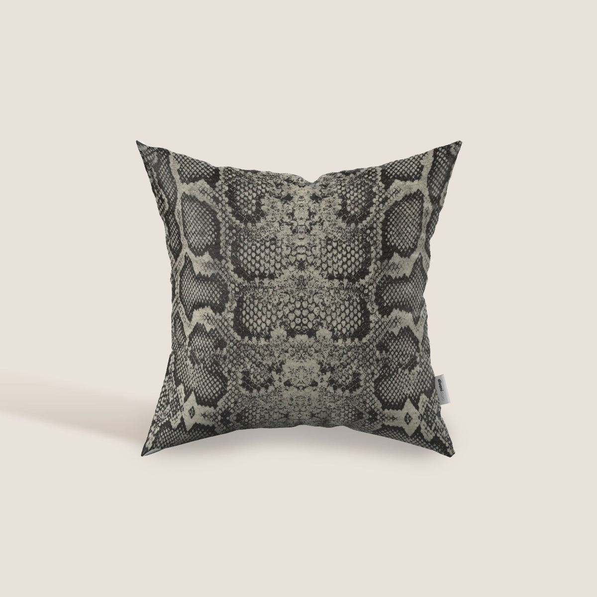 Wild cuscino in collezione Wild in microfibra impermeabile serpente grigio scuro - divitt.sbs