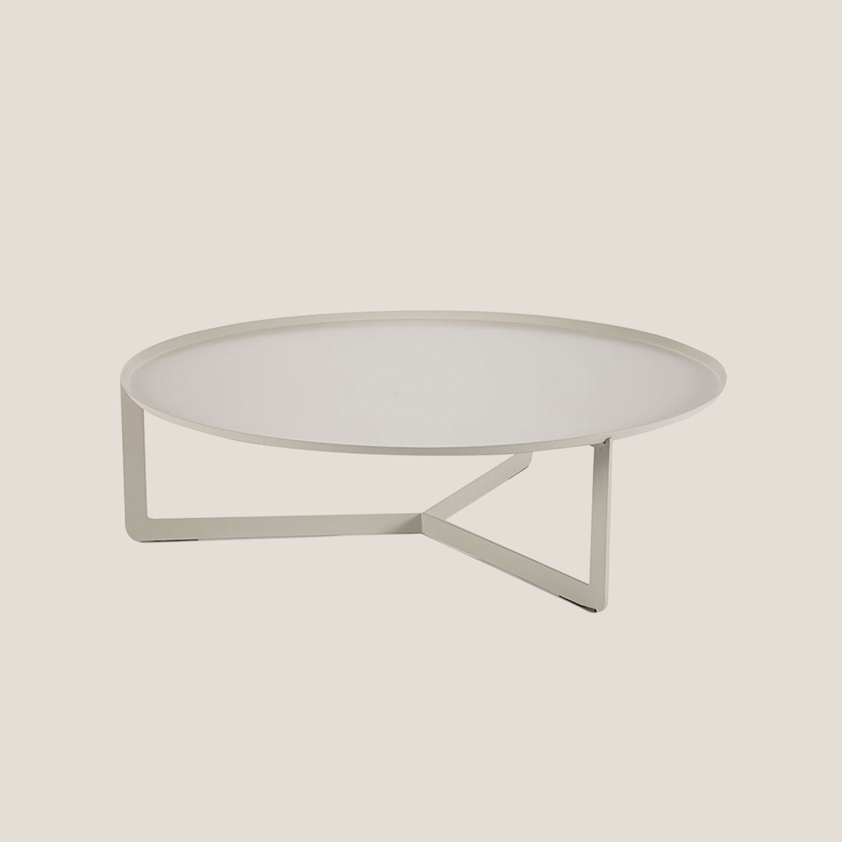 Round tavolino basso rotondo da salotto in metallo h23 cm canapa - divitt.sbs