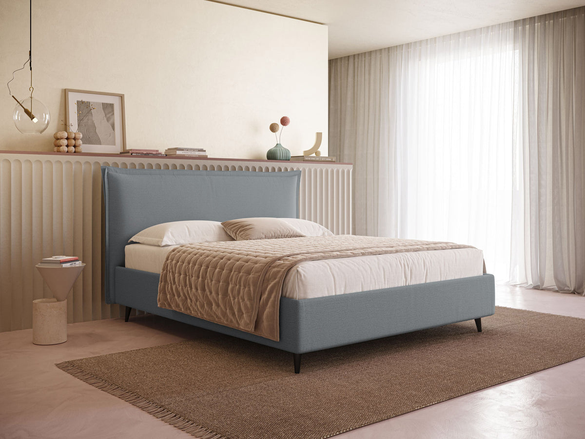 Hans letto contenitore imbottito minimal in tessuto simil cotone impermeabile T19 carta da zucchero - divitt.sbs