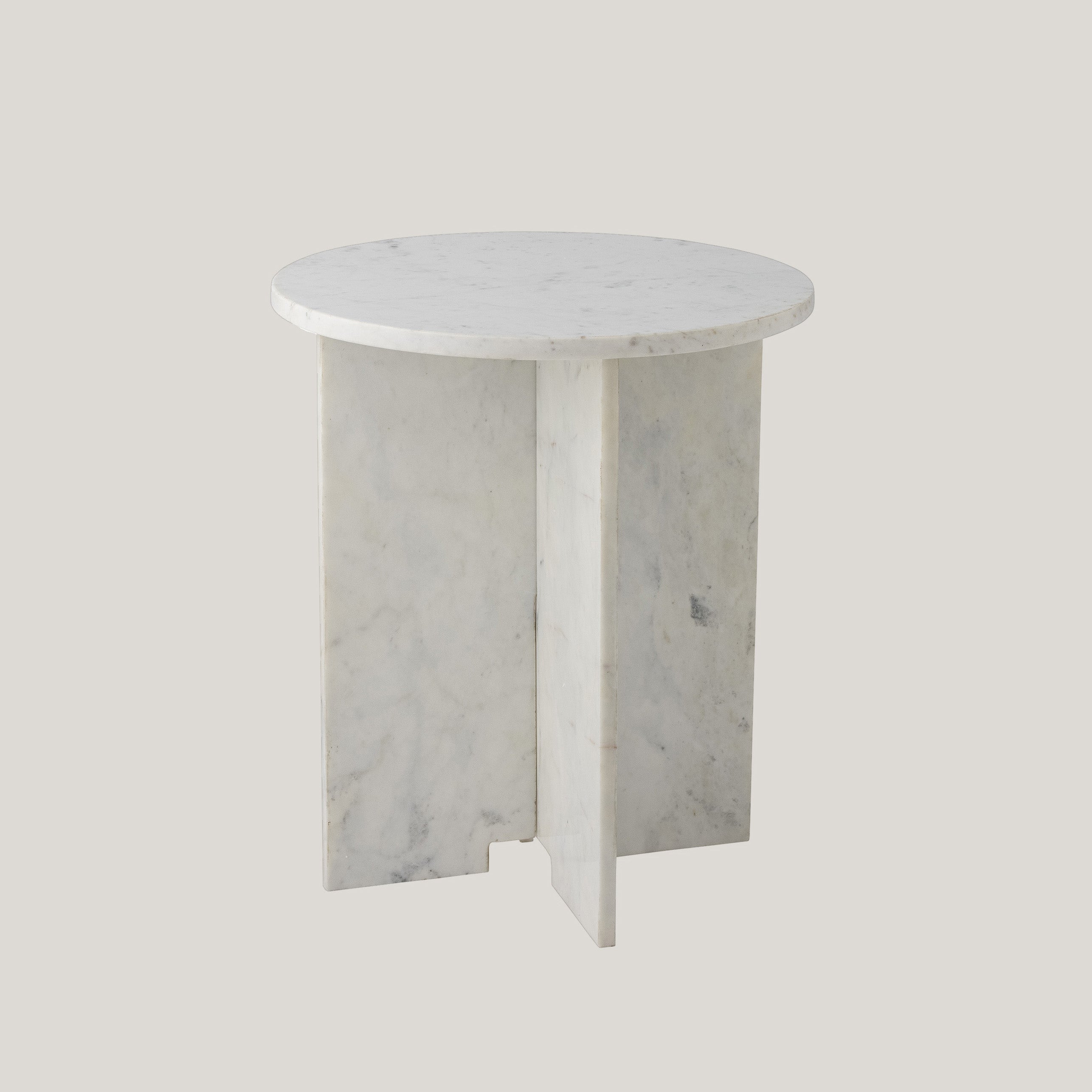 Jasmia tavolino tondo in marmo bianco - divitt.sbs