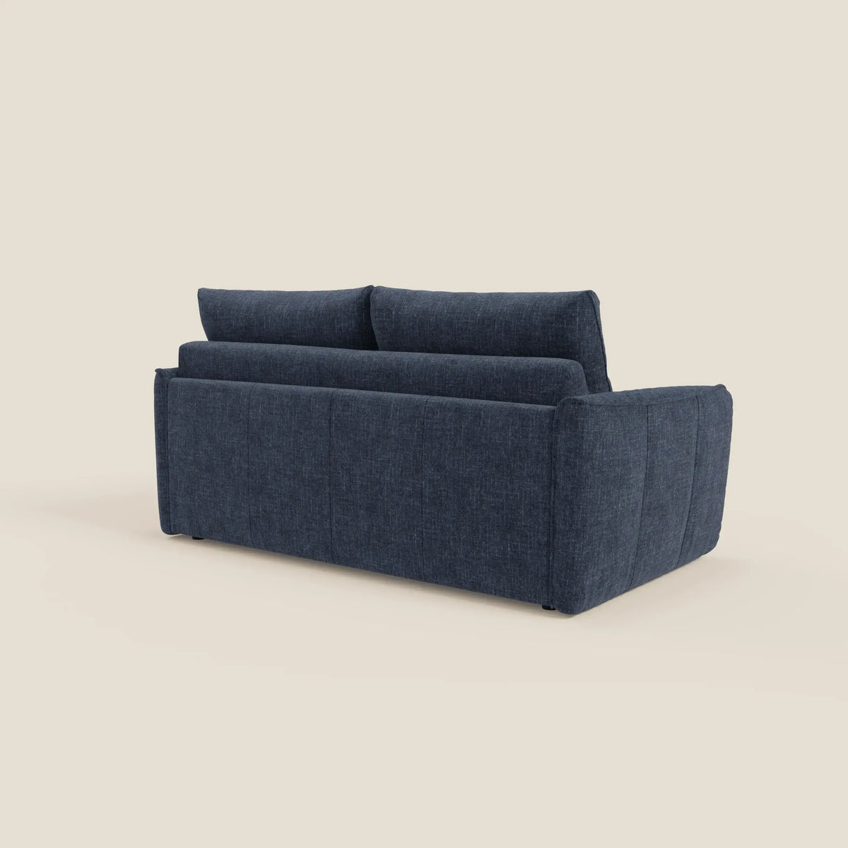 Elios Divano letto con morbidi cuscini spalliera in tessuto smacchiabile T24 blu notte - divitt.sbs