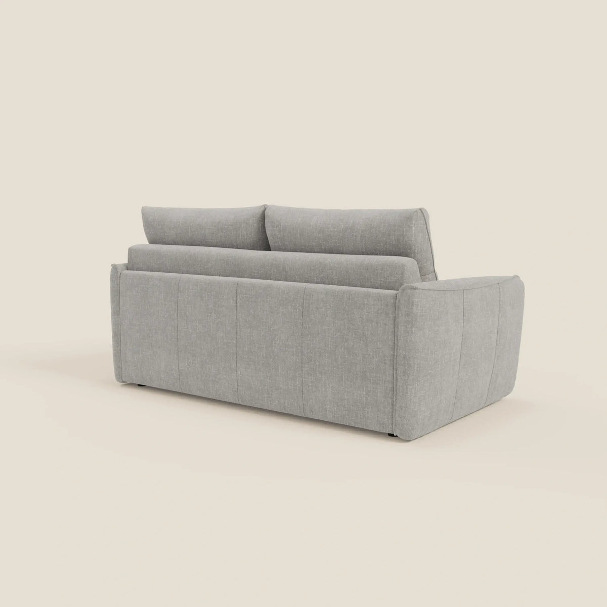 Elios Divano letto con morbidi cuscini spalliera in tessuto smacchiabile T24 grigio - divitt.sbs